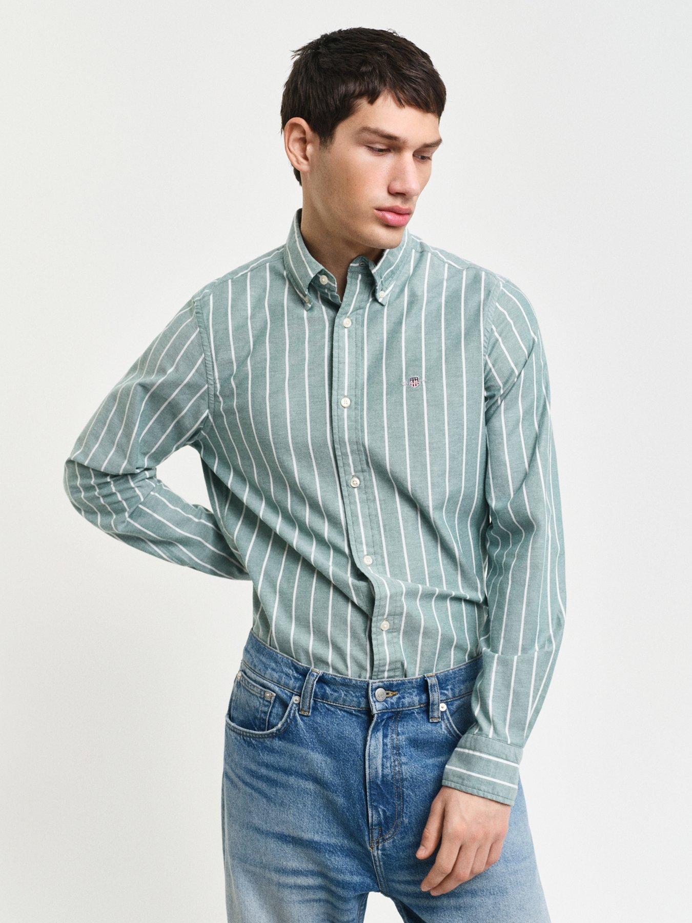 gant-slim-fit-oxford-long-sleeve-shirt-green
