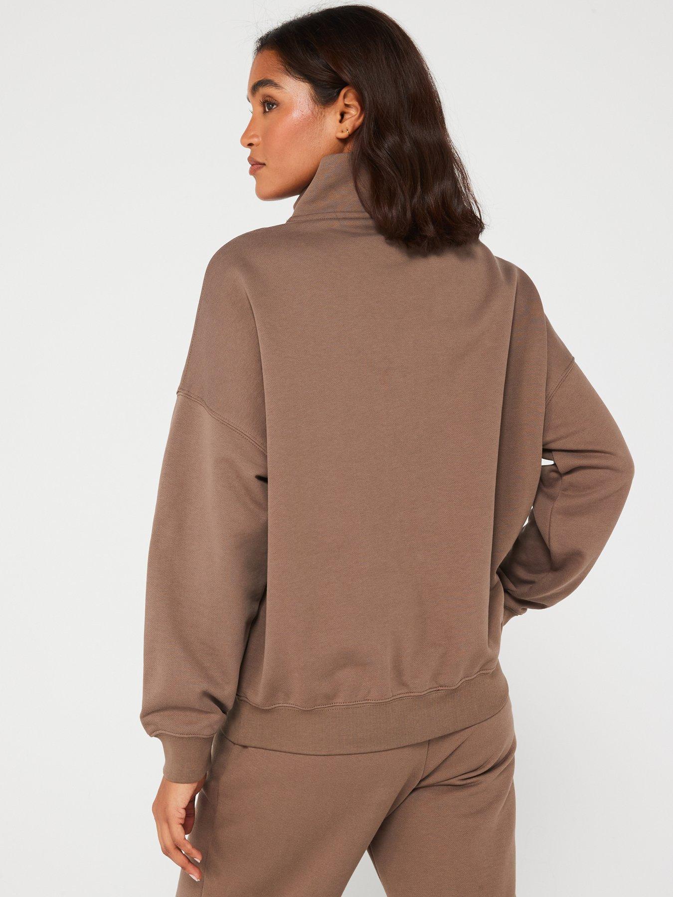 gym-king-womens-refresh-oversized-funnel-brownstillFront