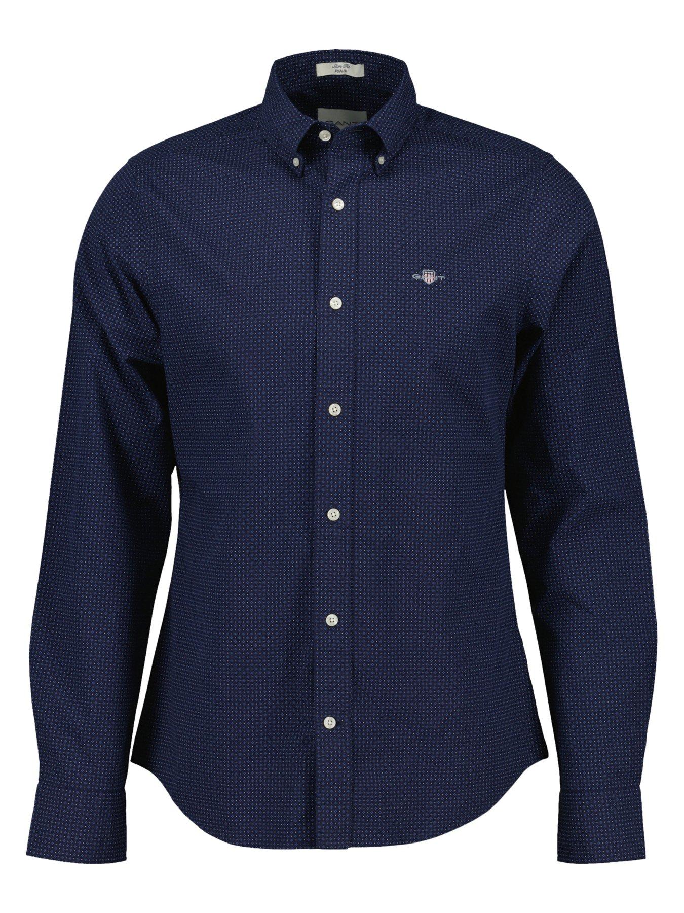 gant-gant-slim-fit-micro-print-long-sleeve-shirt-navy