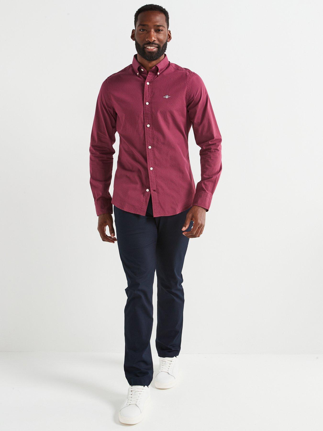 gant-slim-fit-micro-print-long-sleeve-shirt-dark-redback