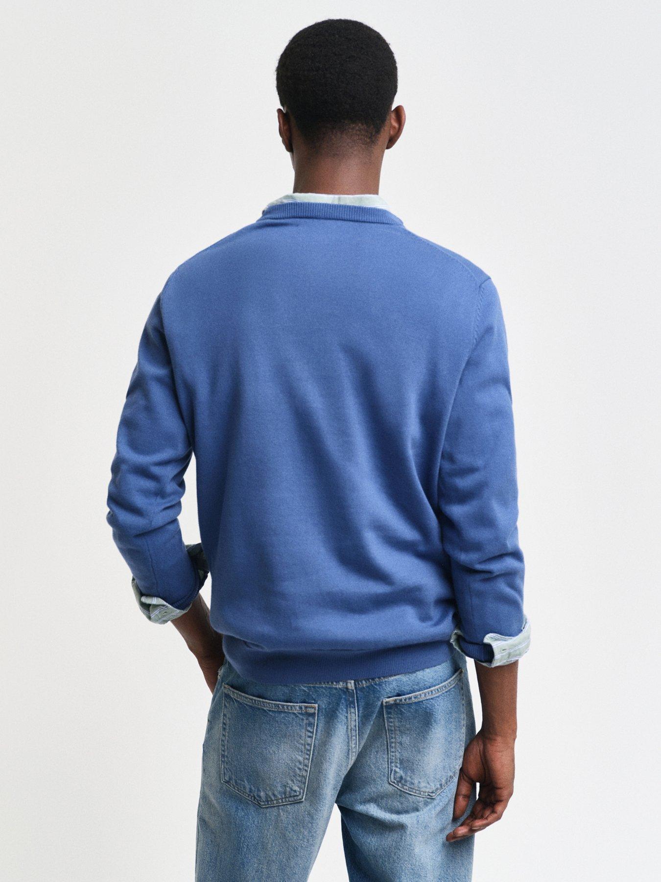 gant-cottonwool-crew-knitted-jumper-bluestillFront