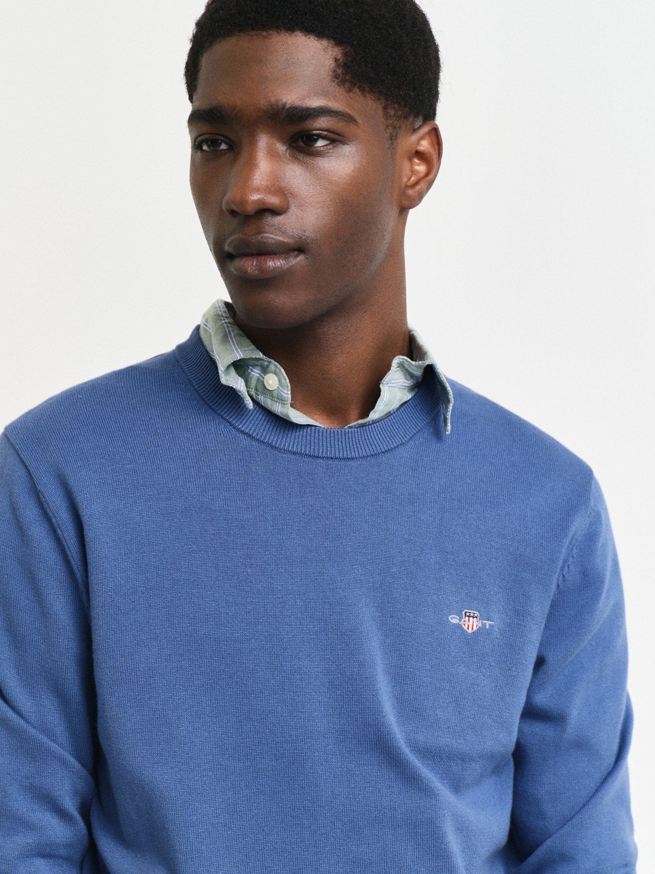 gant-cottonwool-crew-knitted-jumper-blueoutfit