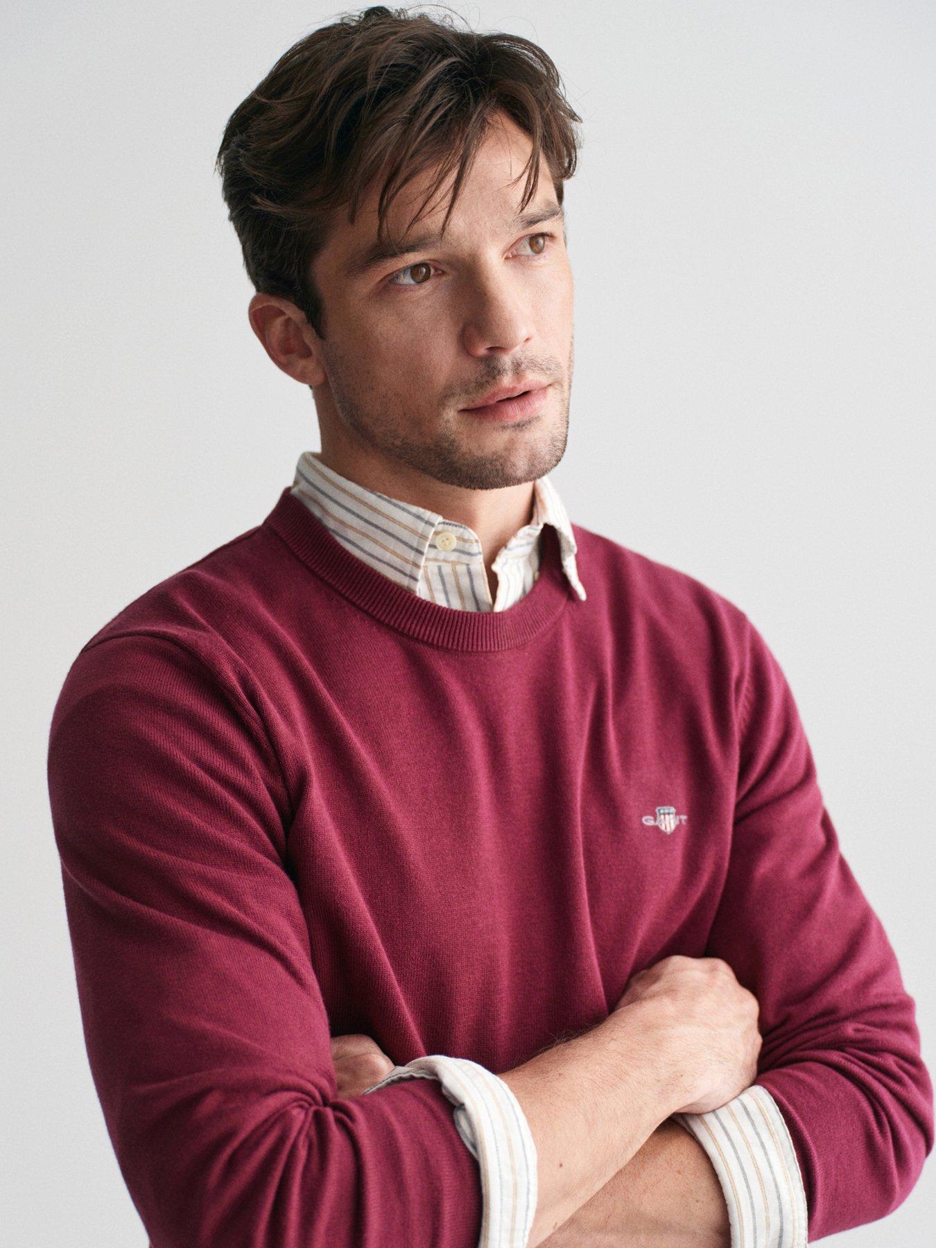 gant-gant-cottonwool-crew-knitted-jumper-dark-redoutfit