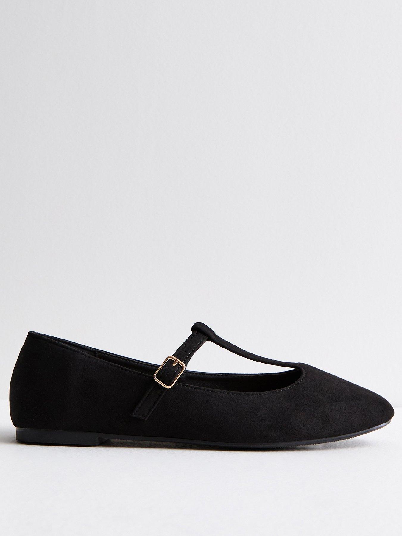 new-look-black-suedette-t-bar-ballet-flats