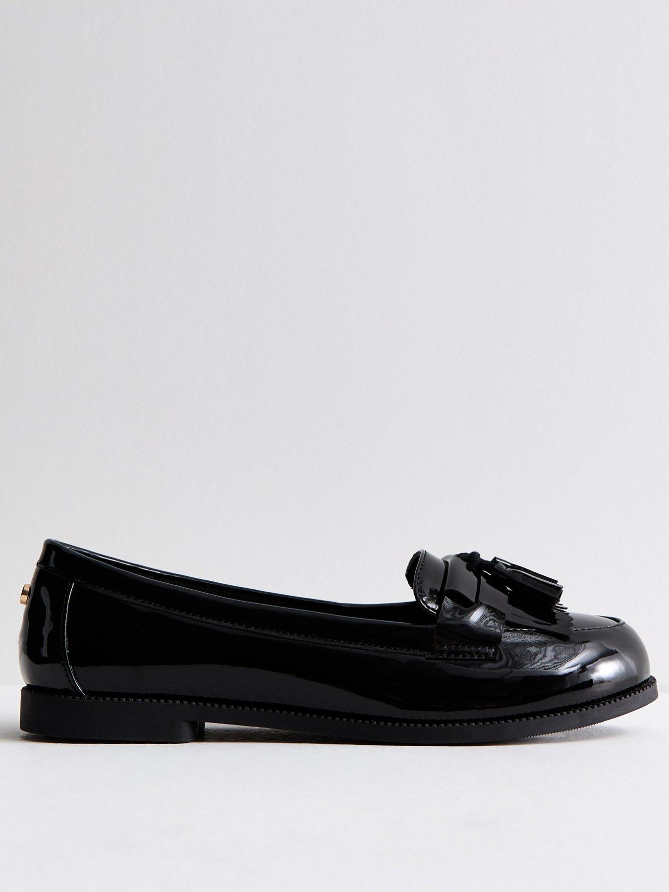 new-look-extra-wide-fit-patent-loafers-black