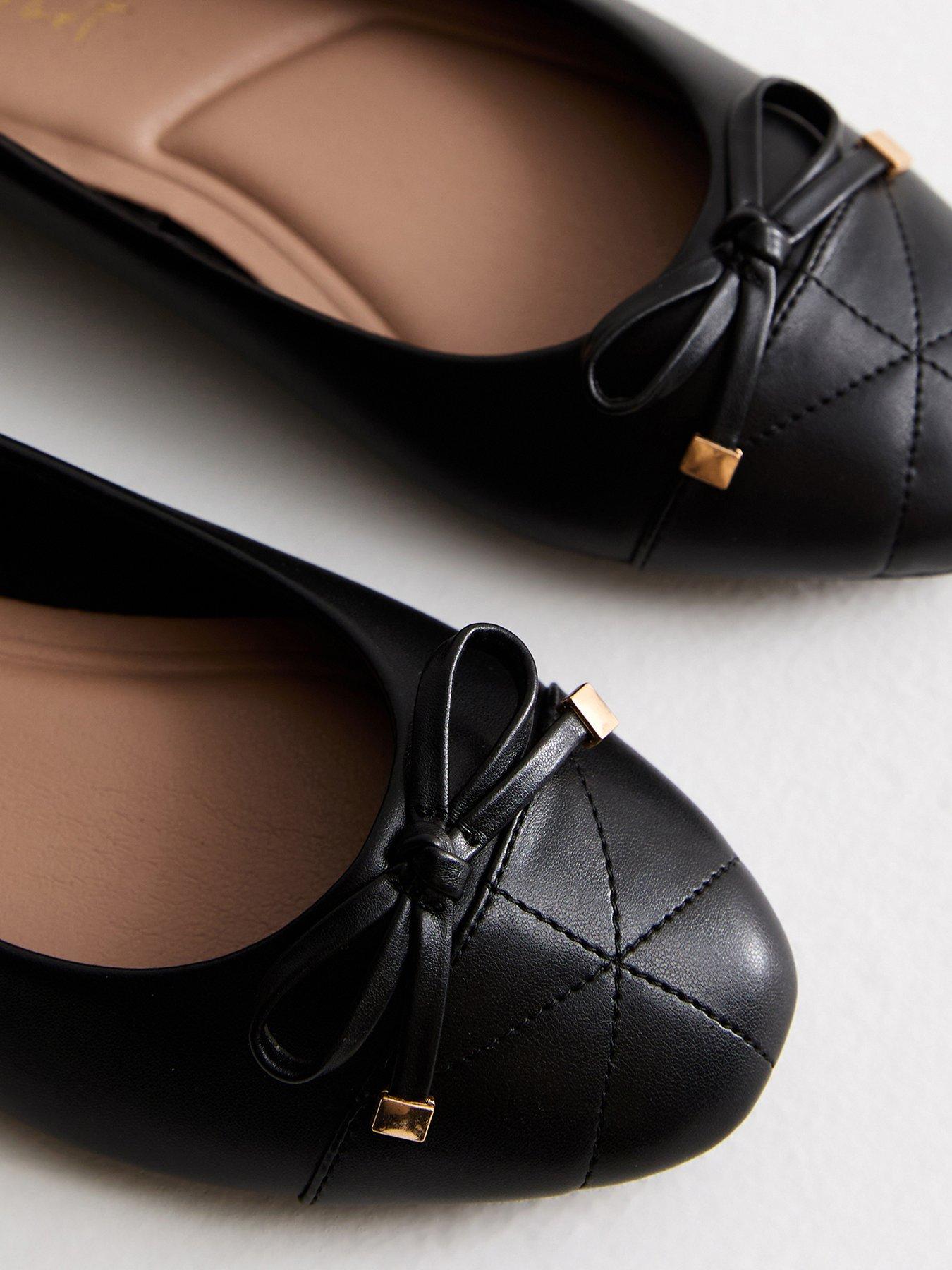 new-look-wide-fit-black-quilted-toe-cap-ballerina-pumpsstillFront