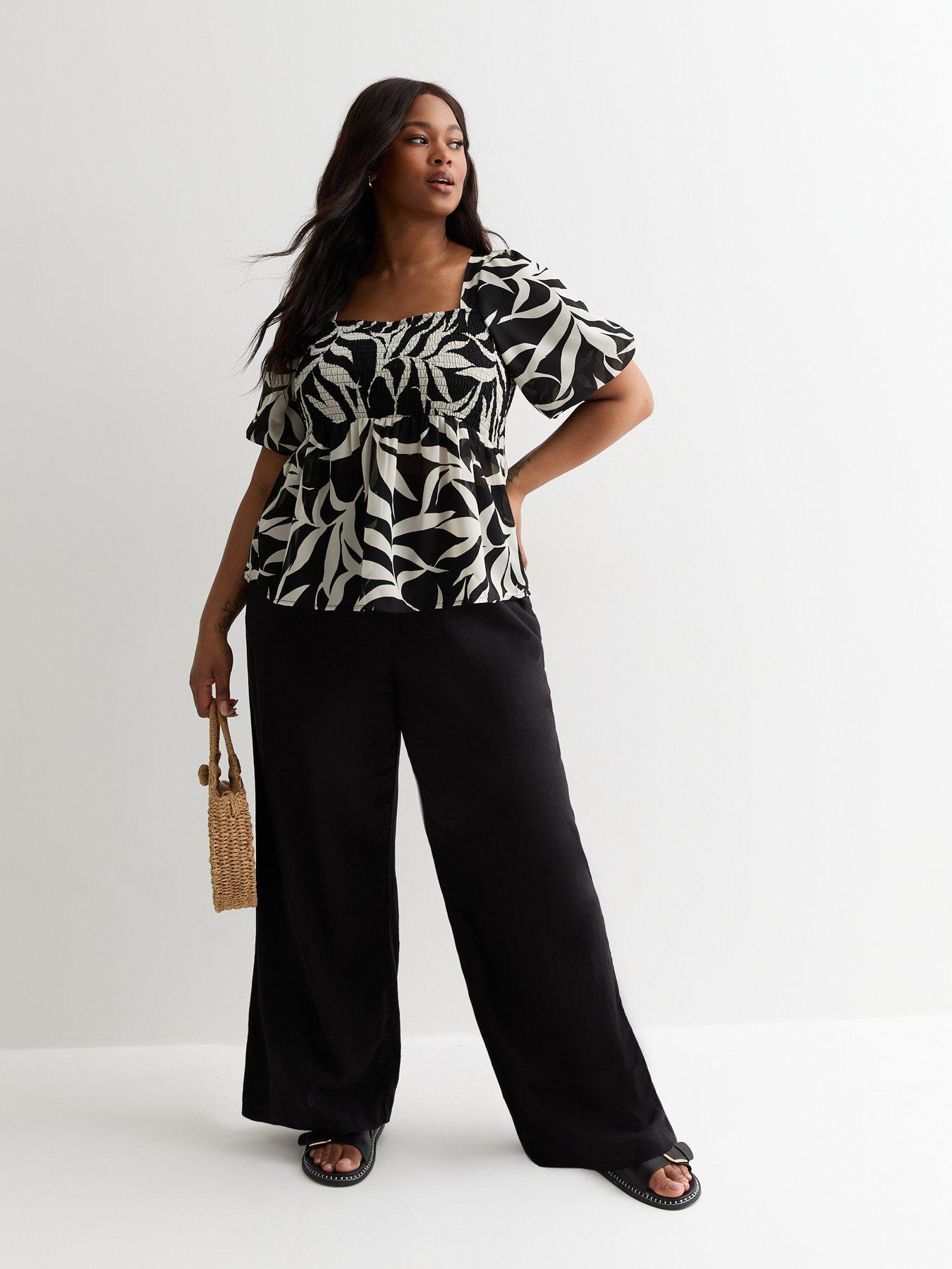 new-look-curves-black-palm-tree-puff-sleeve-topback