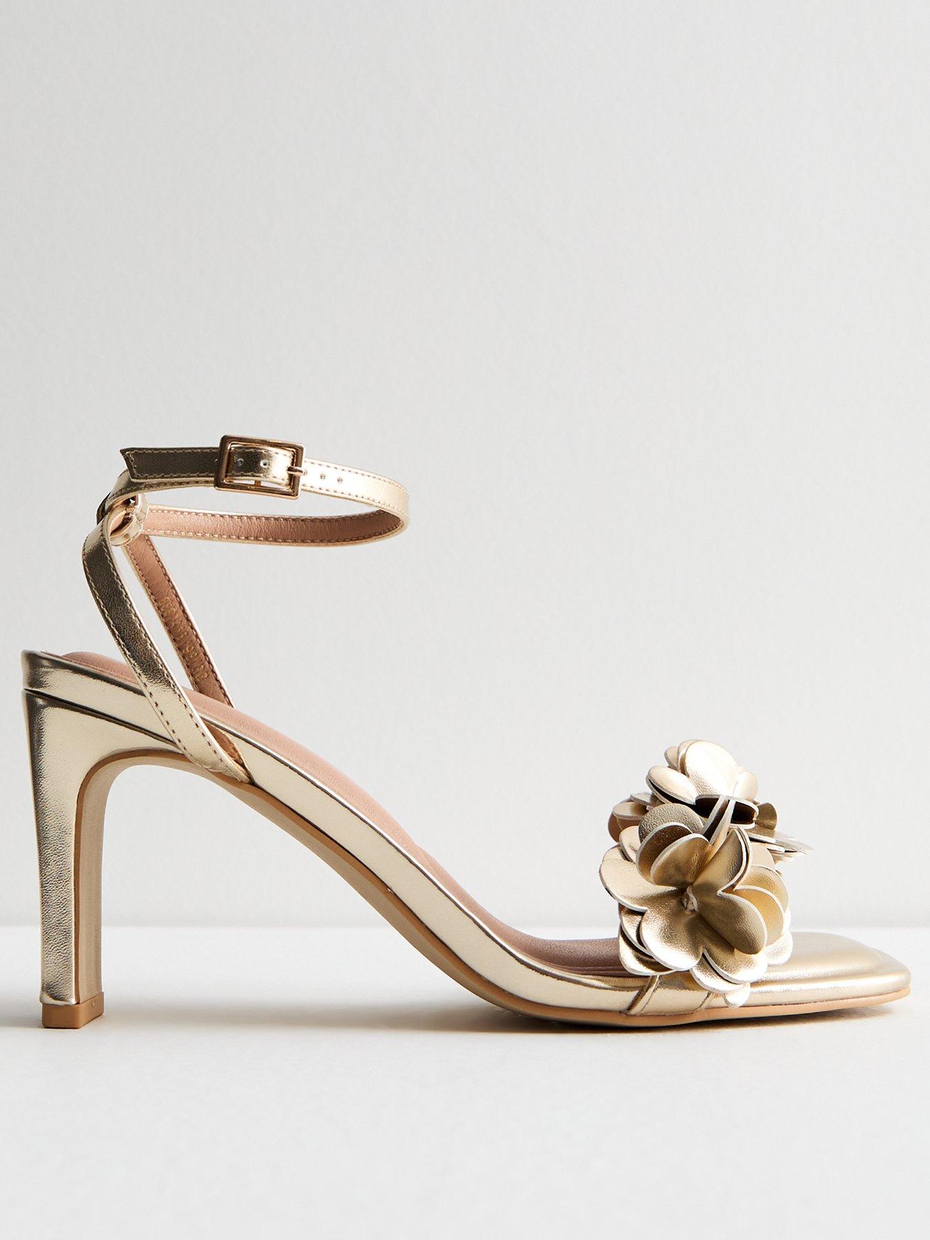 new-look-gold-flower-2-part-slim-block-heel-sandals