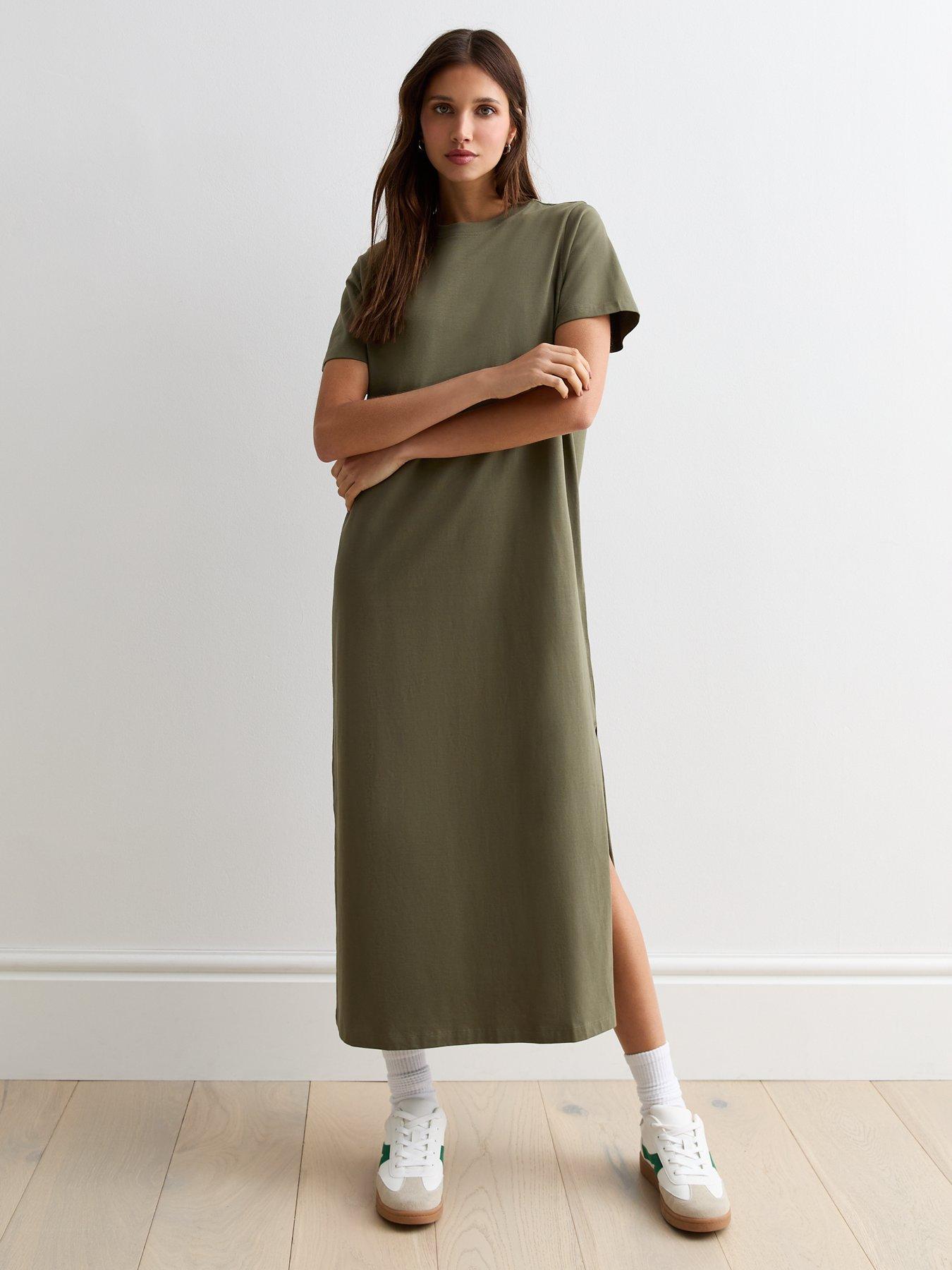 new-look-khaki-cotton-split-hem-midi-t-shirt-dressback