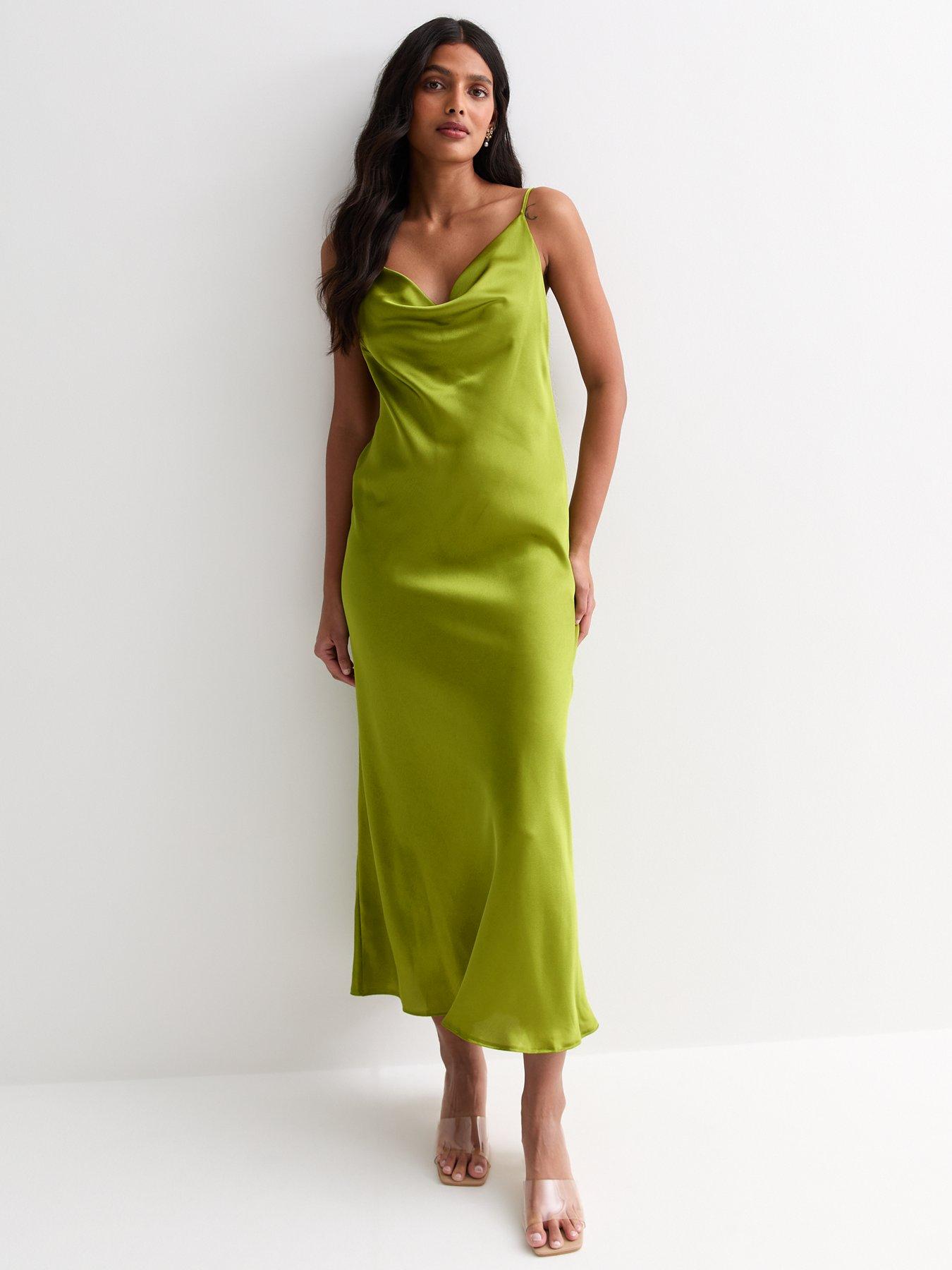 new-look-light-green-strappy-satin-cowl-neck-midi-dressfront