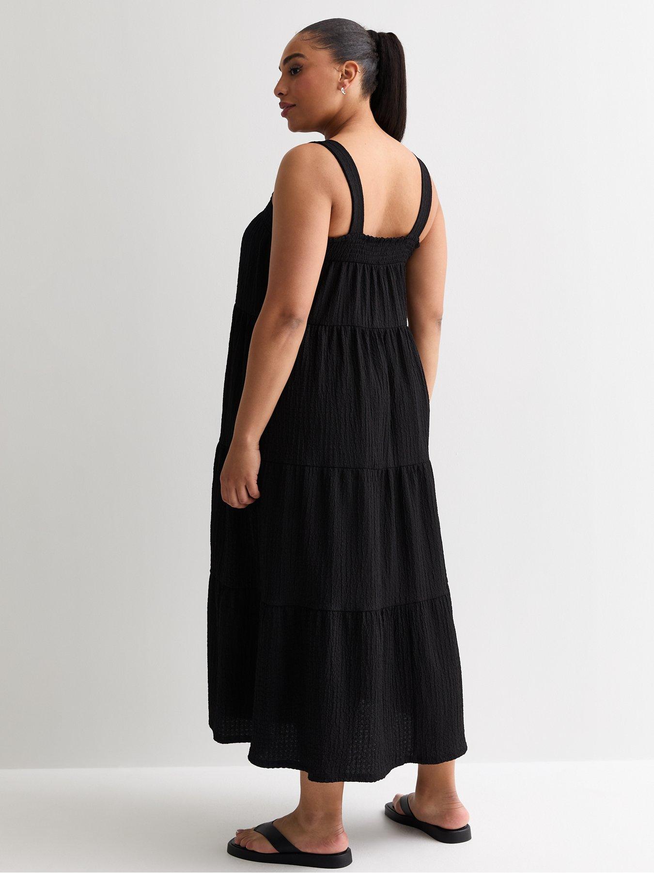 new-look-curves-black-crinkle-tiered-midi-dressstillFront