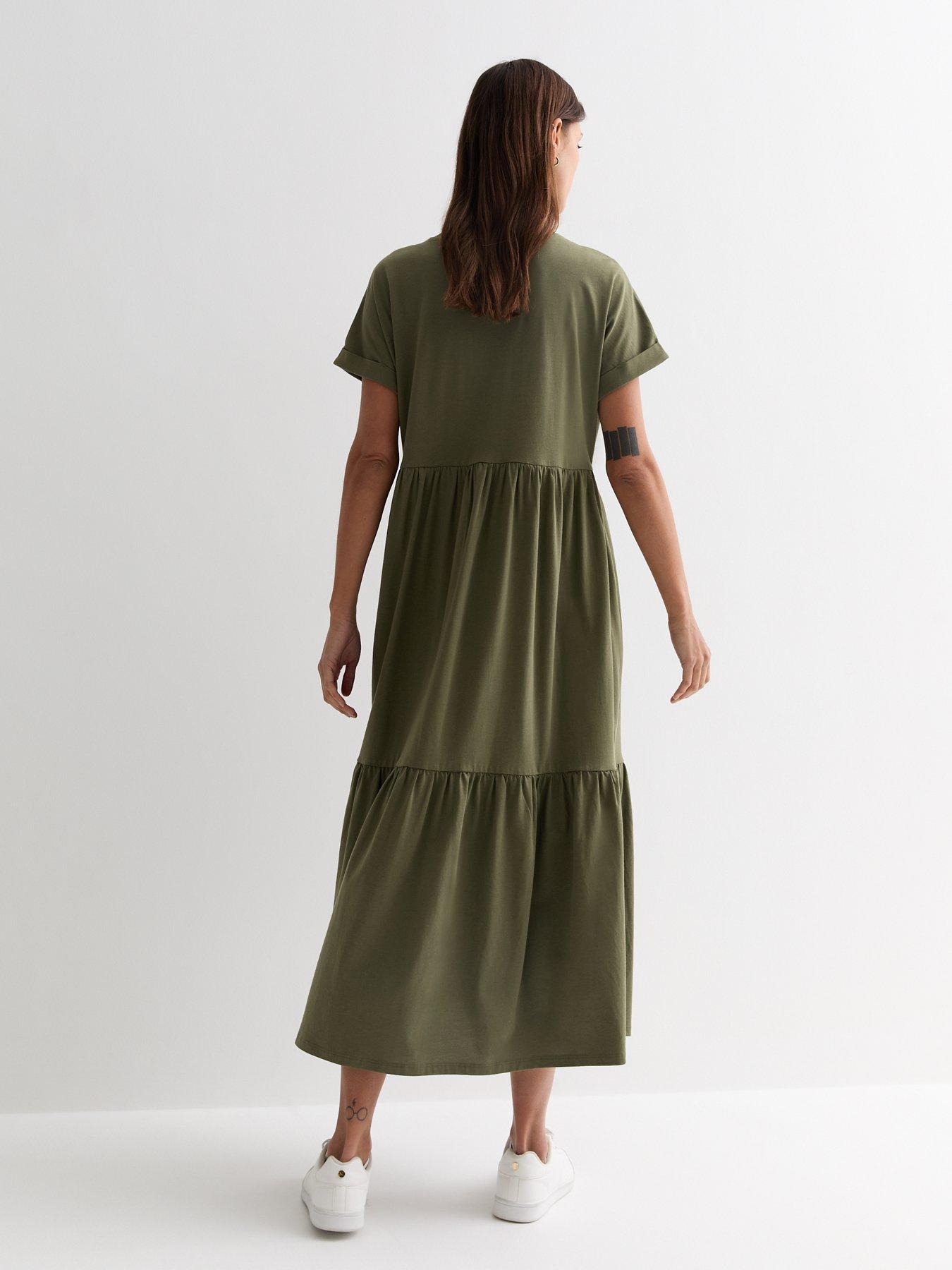 new-look-khaki-cotton-midi-smock-dressstillFront