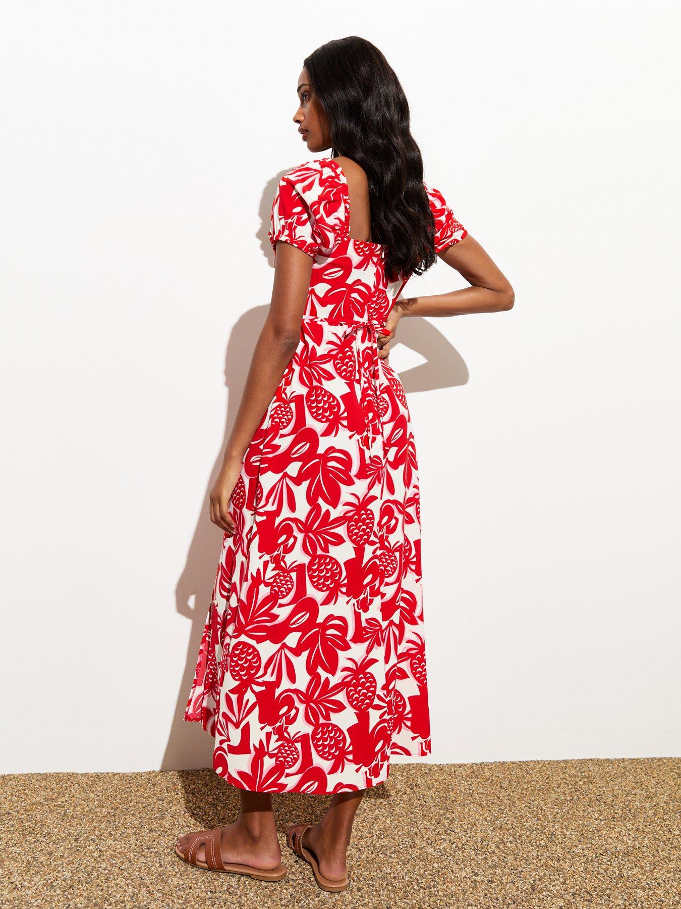 new-look-pineapple-print-slitted-frill-trim-midi-dress-redstillFront