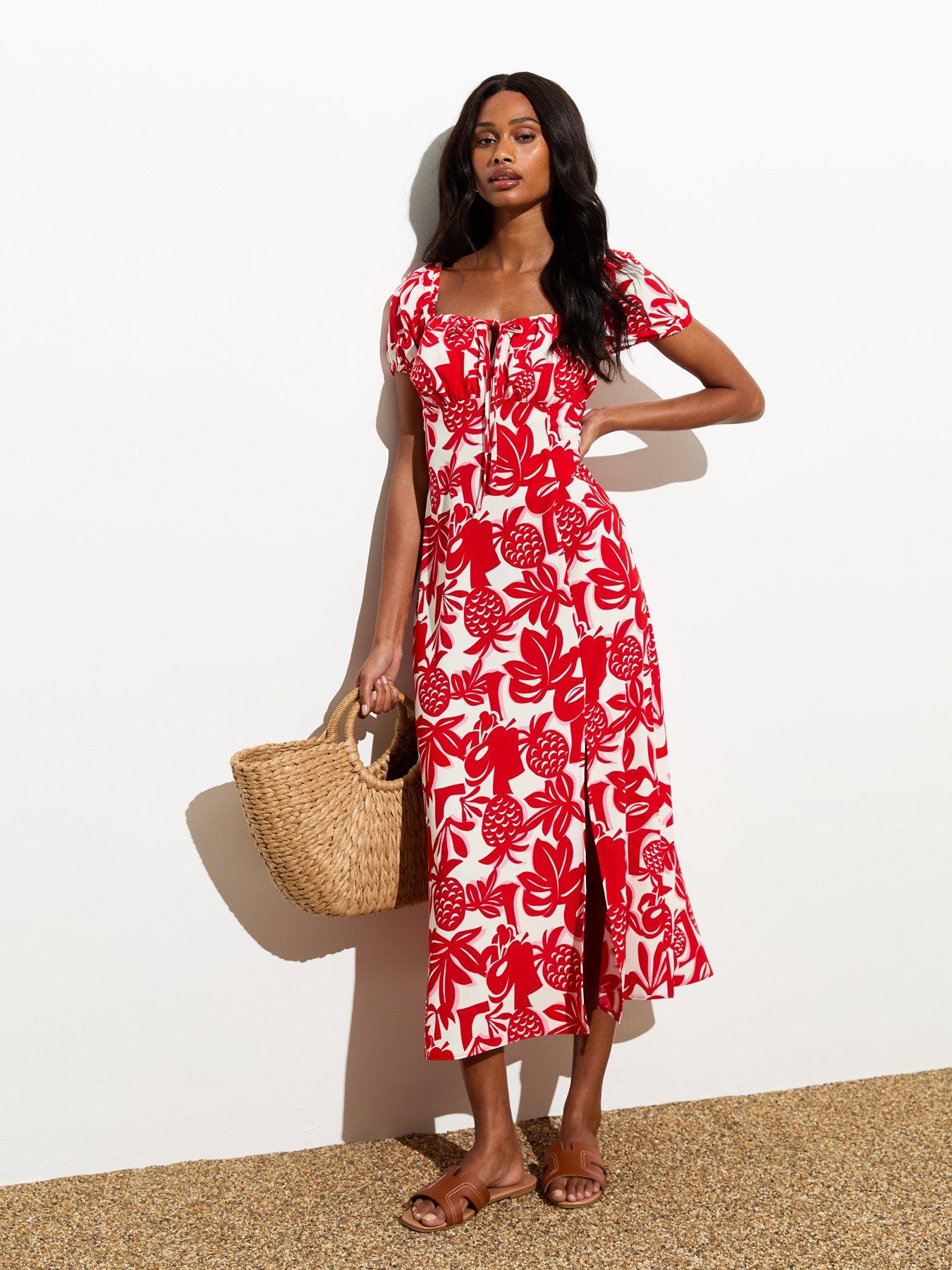 new-look-pineapple-print-slitted-frill-trim-midi-dress-redback