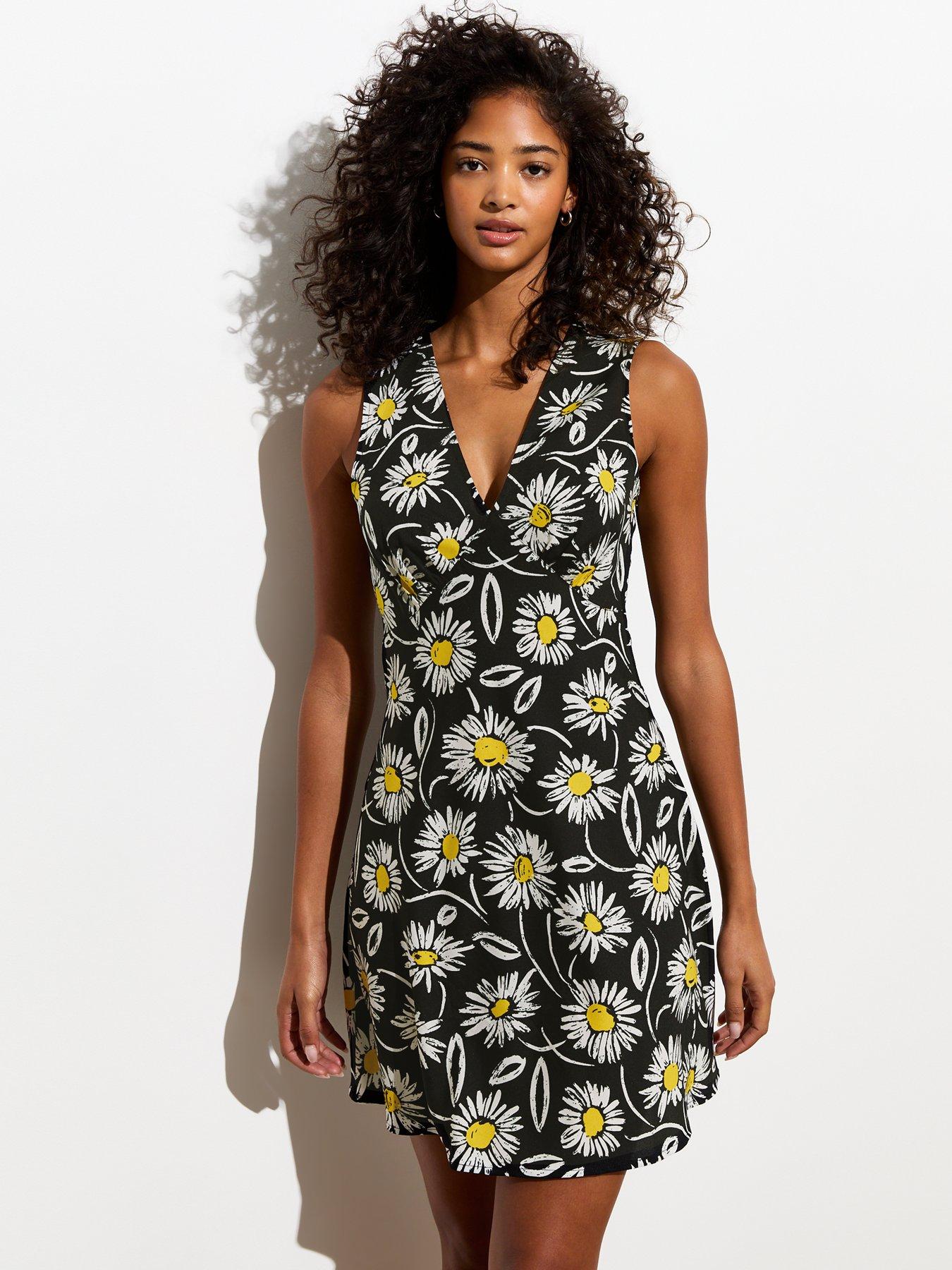 Daisy print mini dress sales