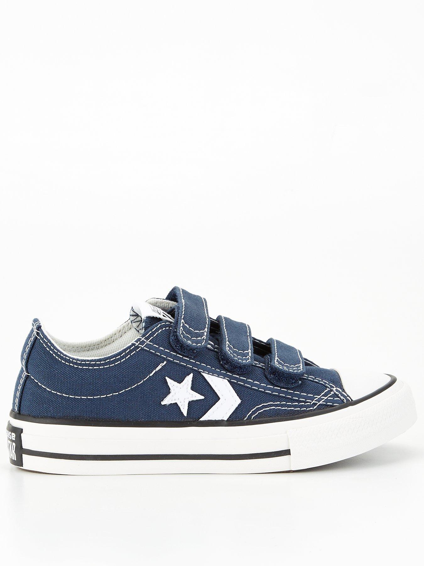 Image 1 of 6 of Converse Kids Star Player 76 Ox Trainers - Navy/Black - Navy/White