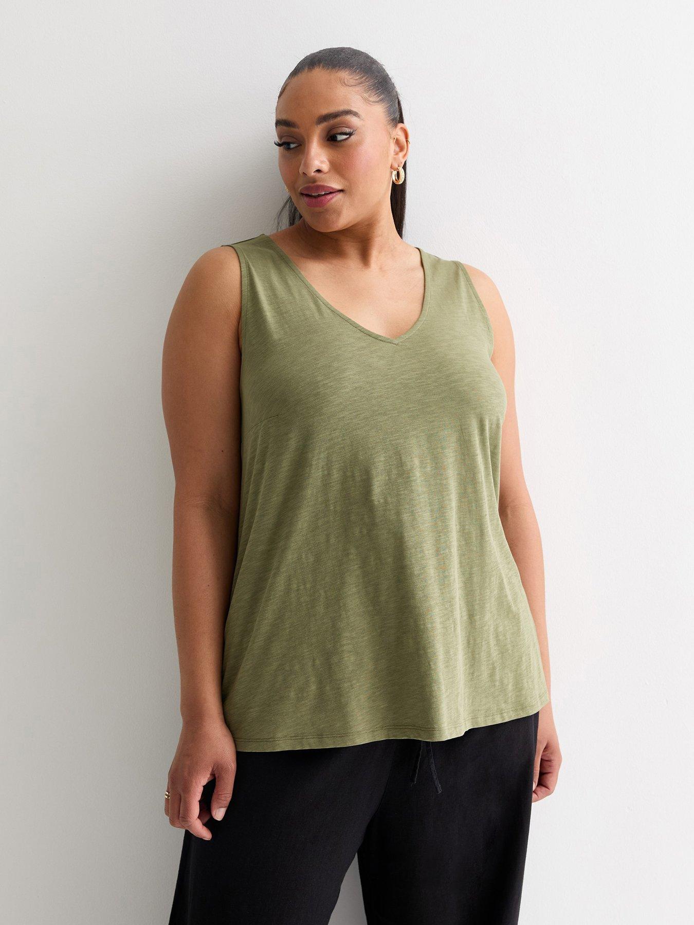 new-look-curves-khaki-cross-back-long-vest