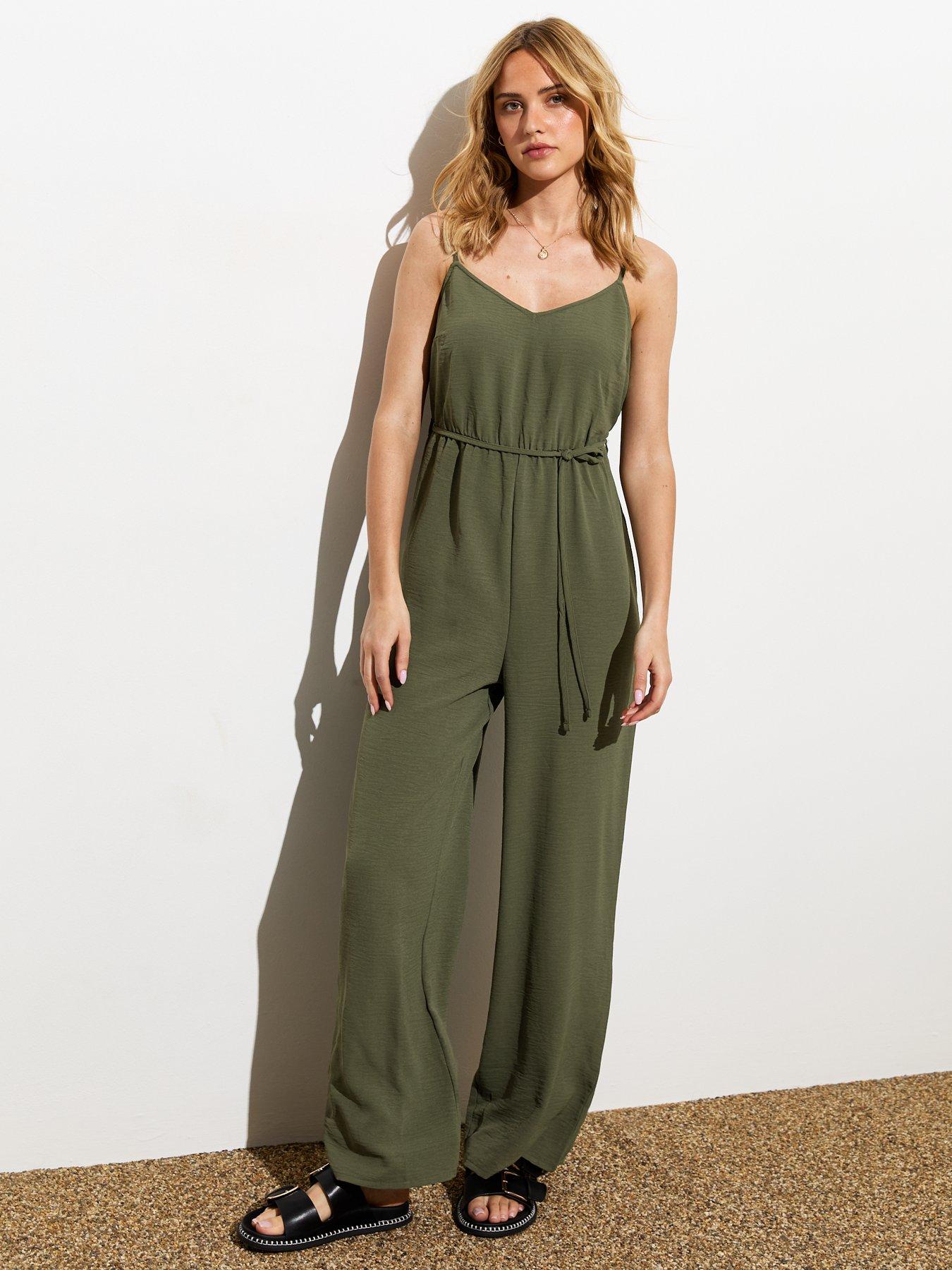 new-look-khaki-green-belted-jumpsuit