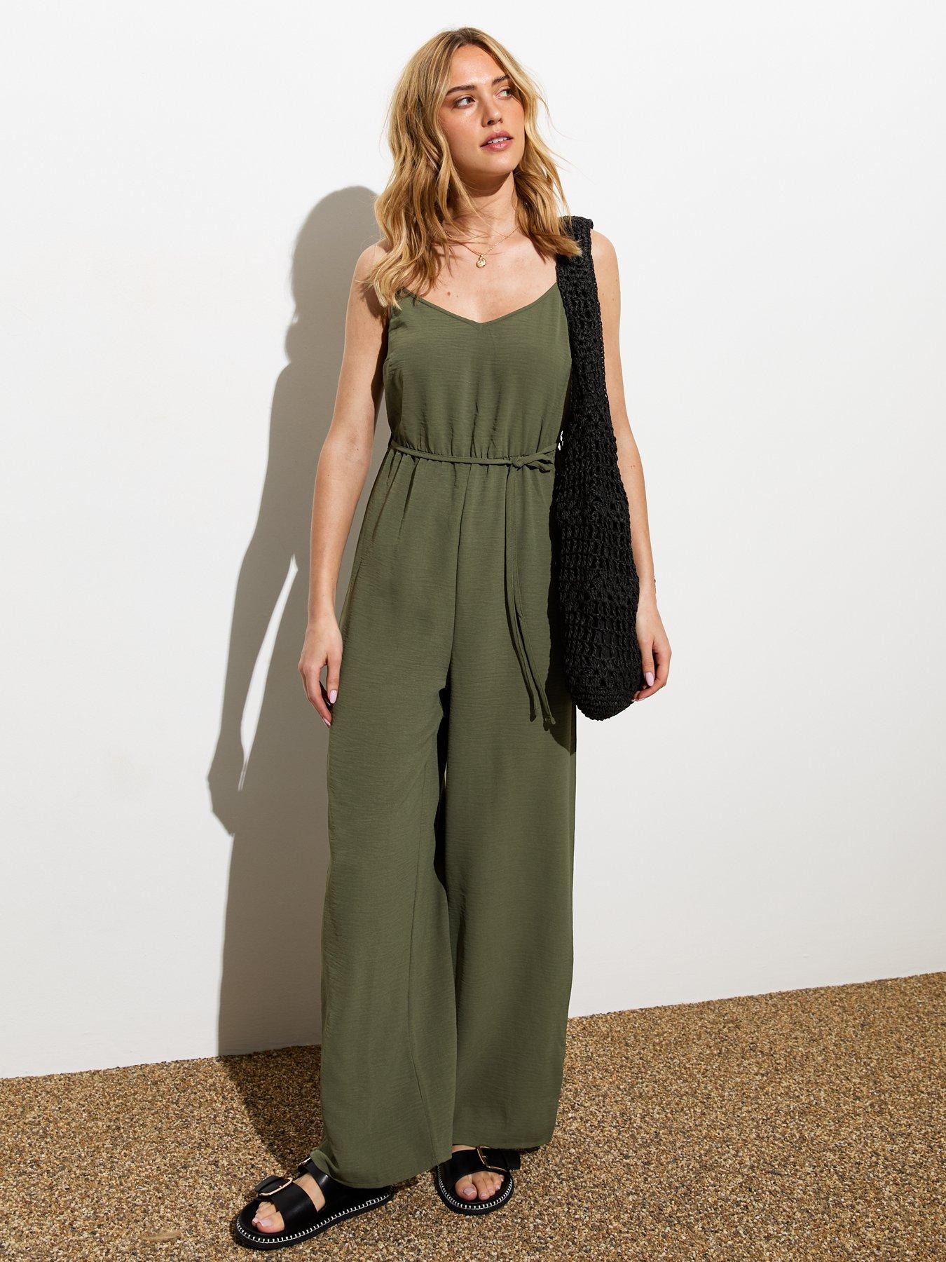 new-look-khaki-green-belted-jumpsuitback