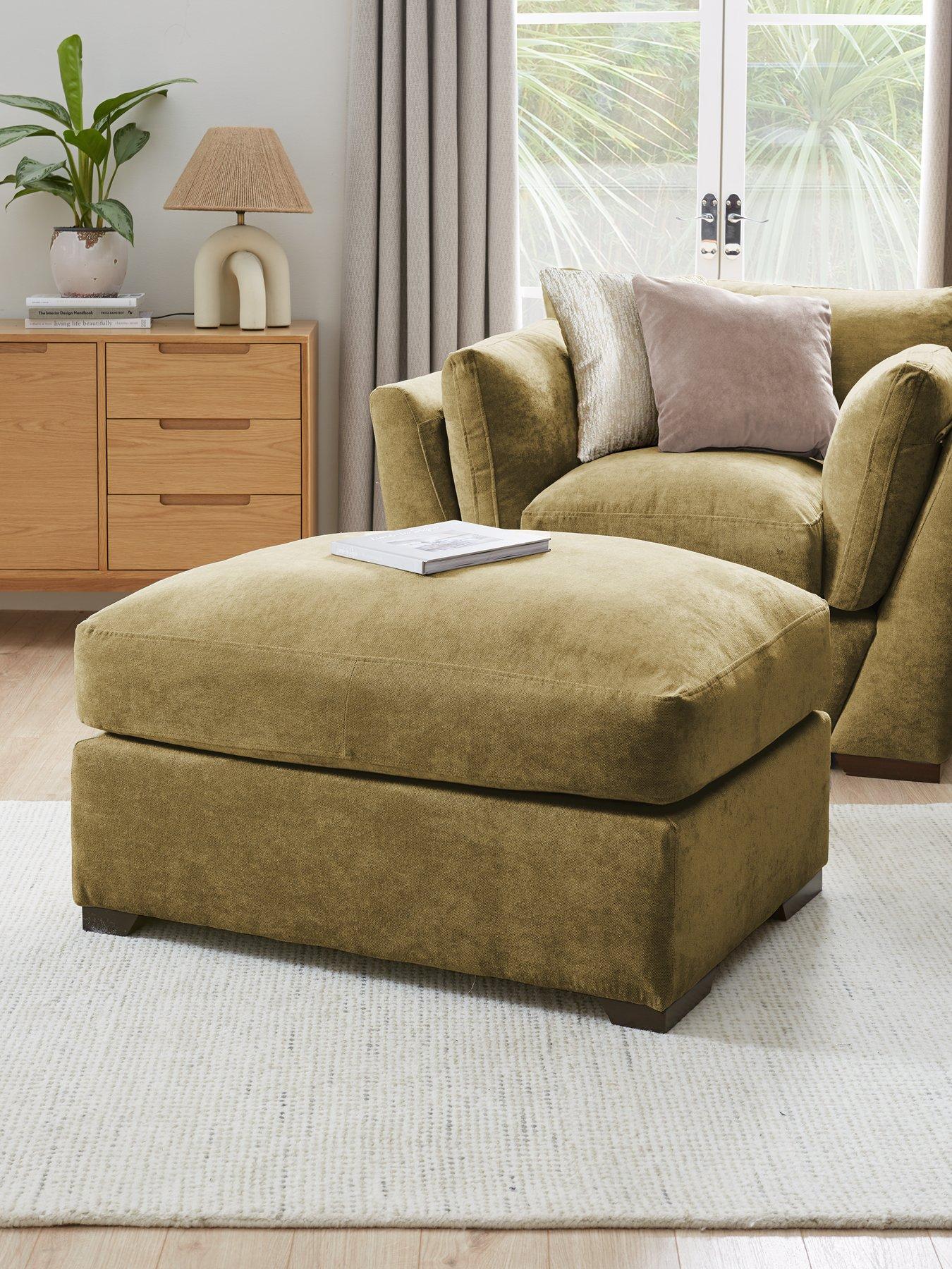 Very Home Lexington Large Fabric Footstool - Made to Order in the UK