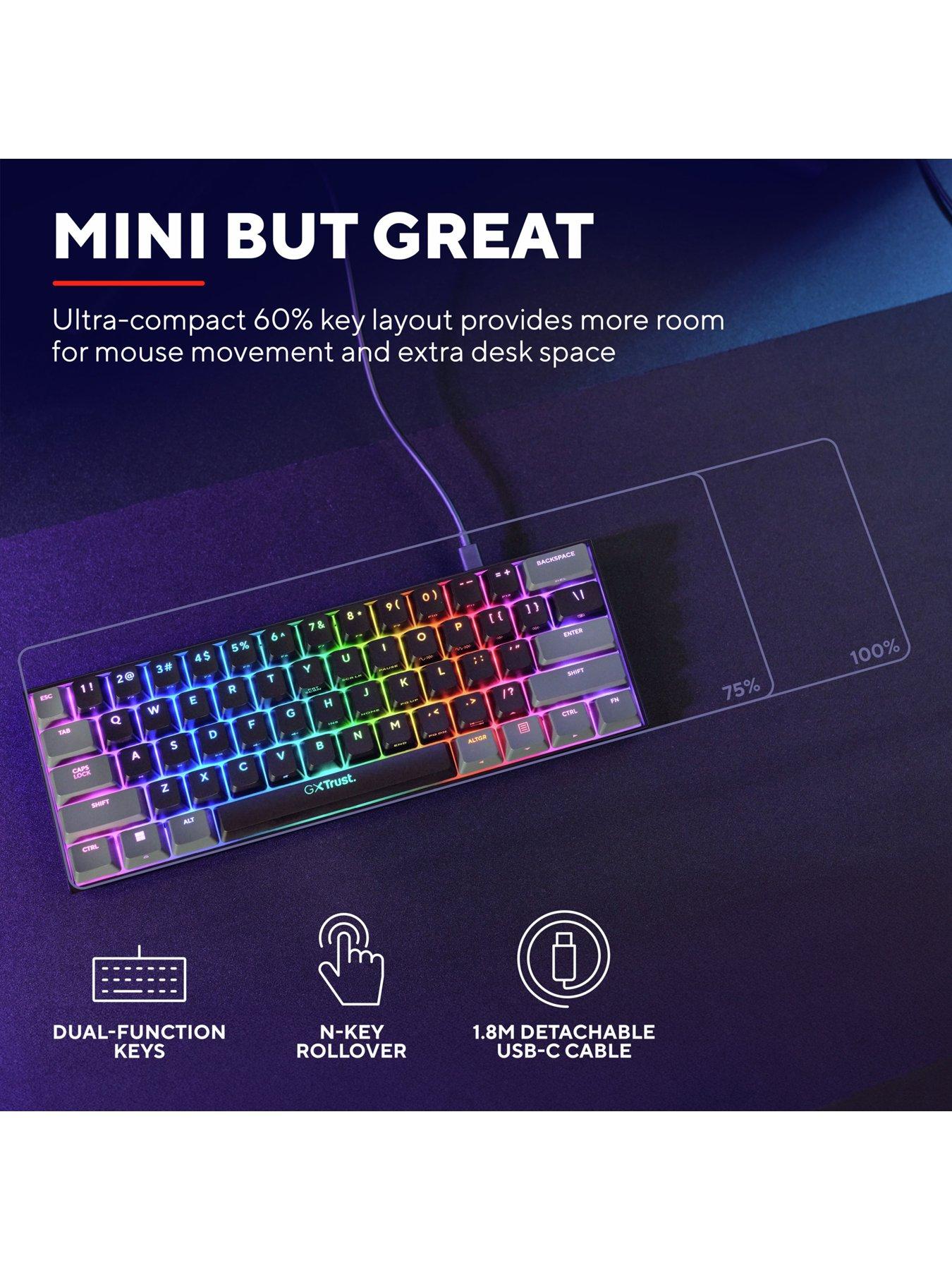 Image 5 of 6 of Trust GXT867 Acira 60% Mini Mechanical Gaming Keyboard with Full RGB Illumination