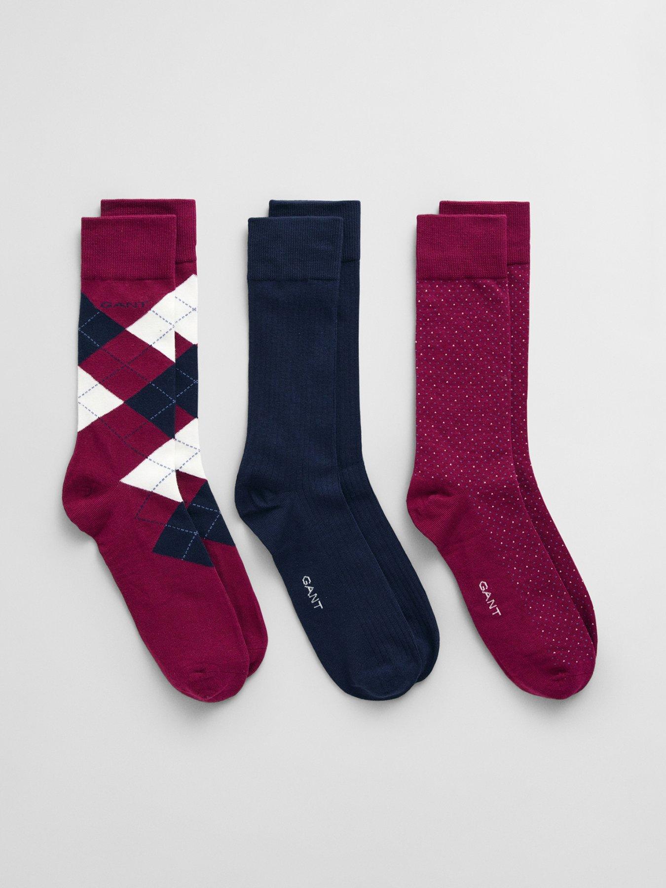 gant-gant-3-pack-argyle-socks-gift-set-dark-red