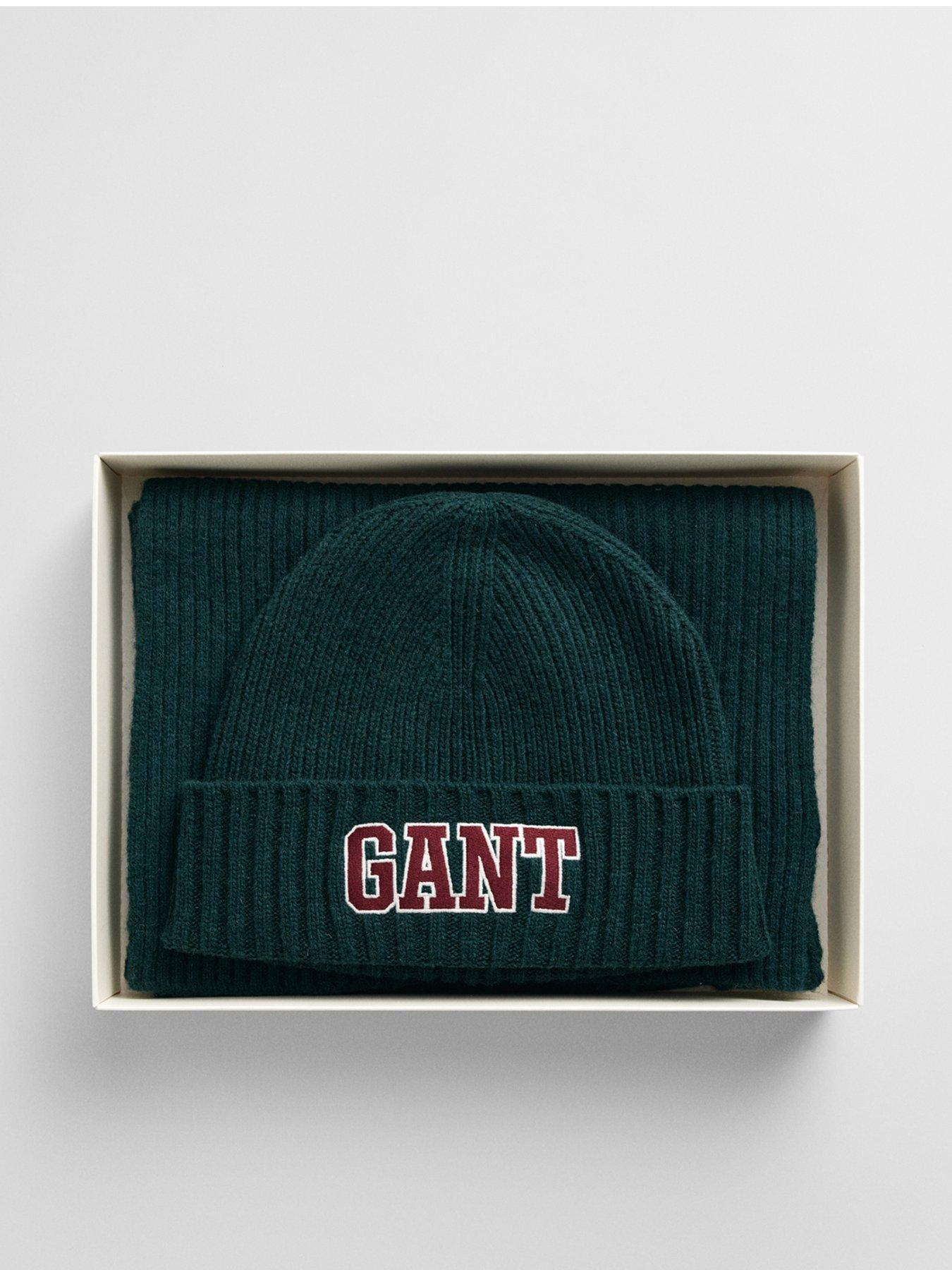 gant-gant-gant-1949-beanie-scarf-gift-set-green