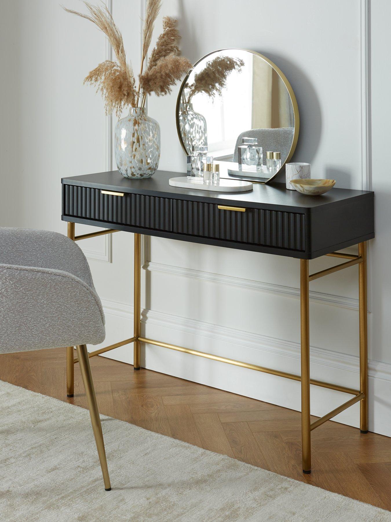 very-home-cora-dressing-table-and-mirror-set-blackbrass