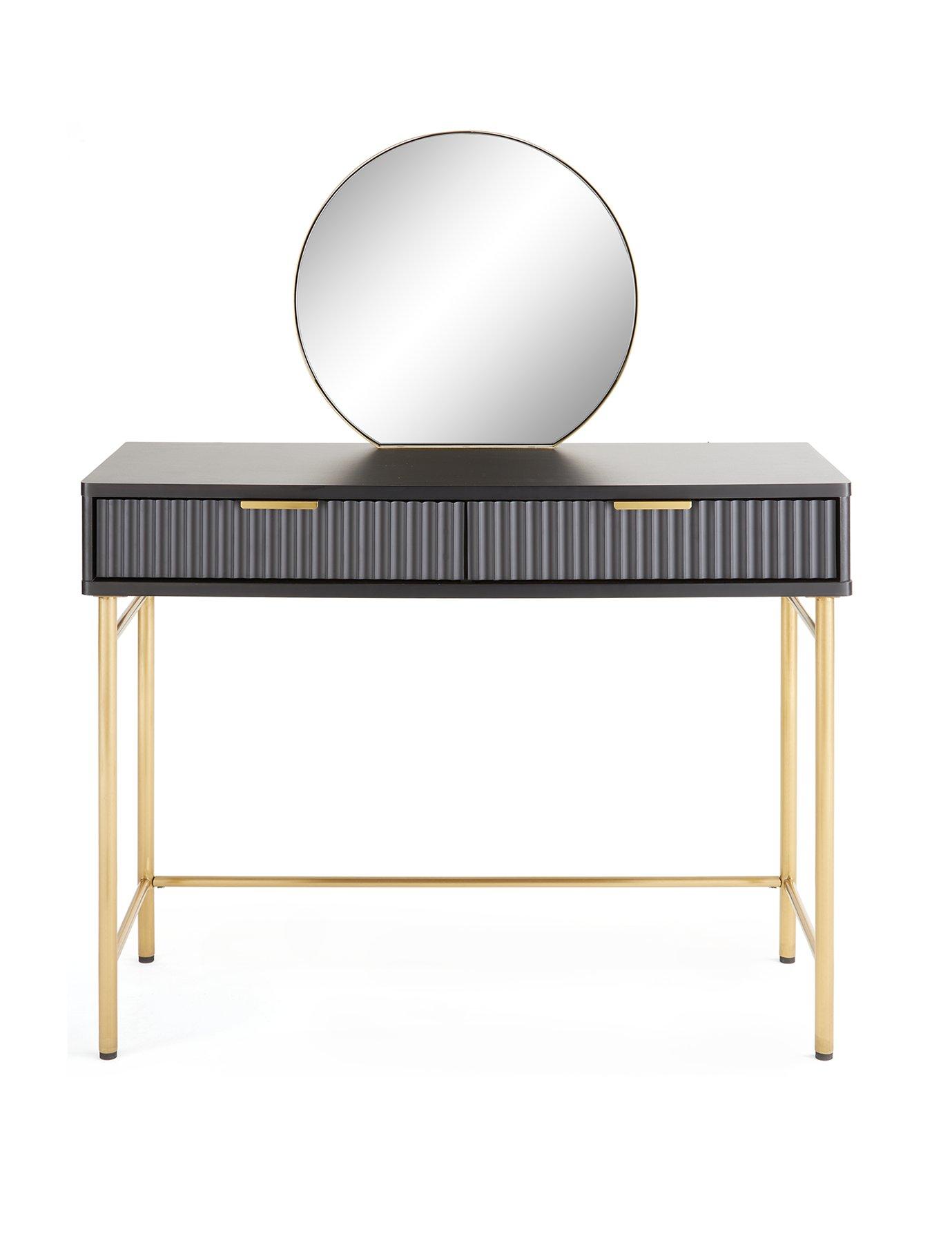 very-home-cora-dressing-table-and-mirror-set-blackbrassstillFront