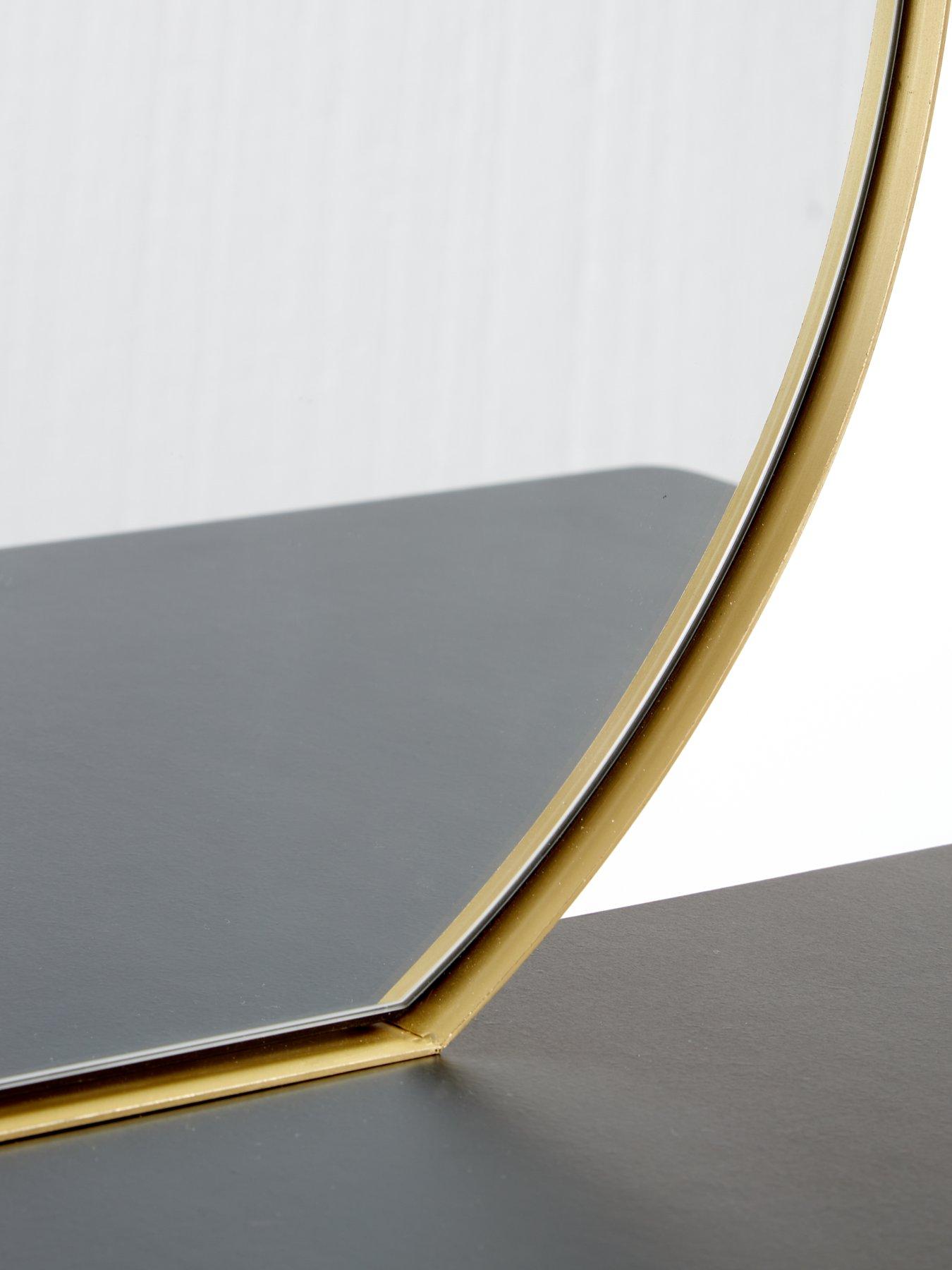 Image 6 of 7 of Very Home Cora Dressing Table and Mirror Set - Black/Brass