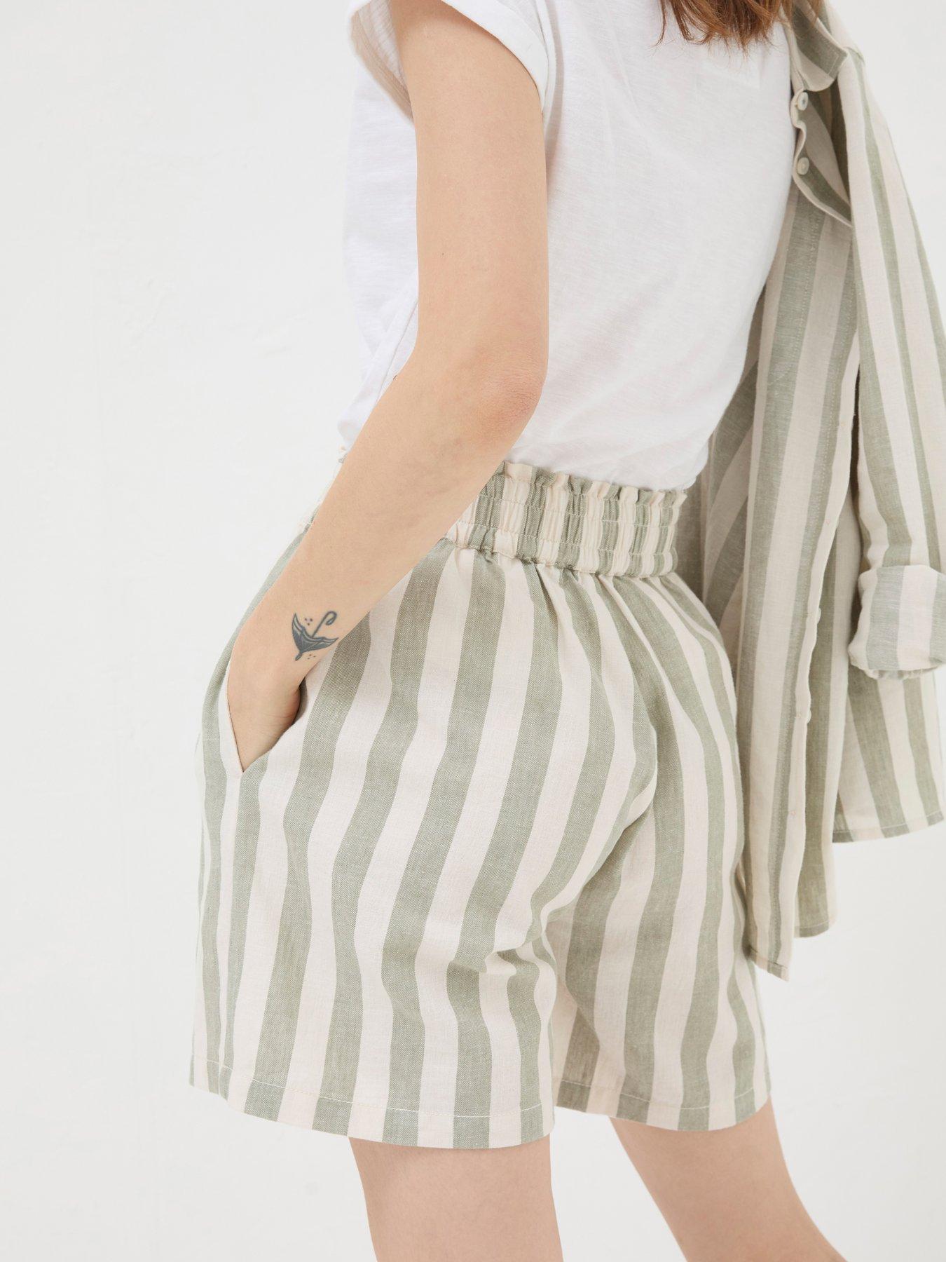 fatface-tadley-stripe-linen-blend-short-greenstillFront