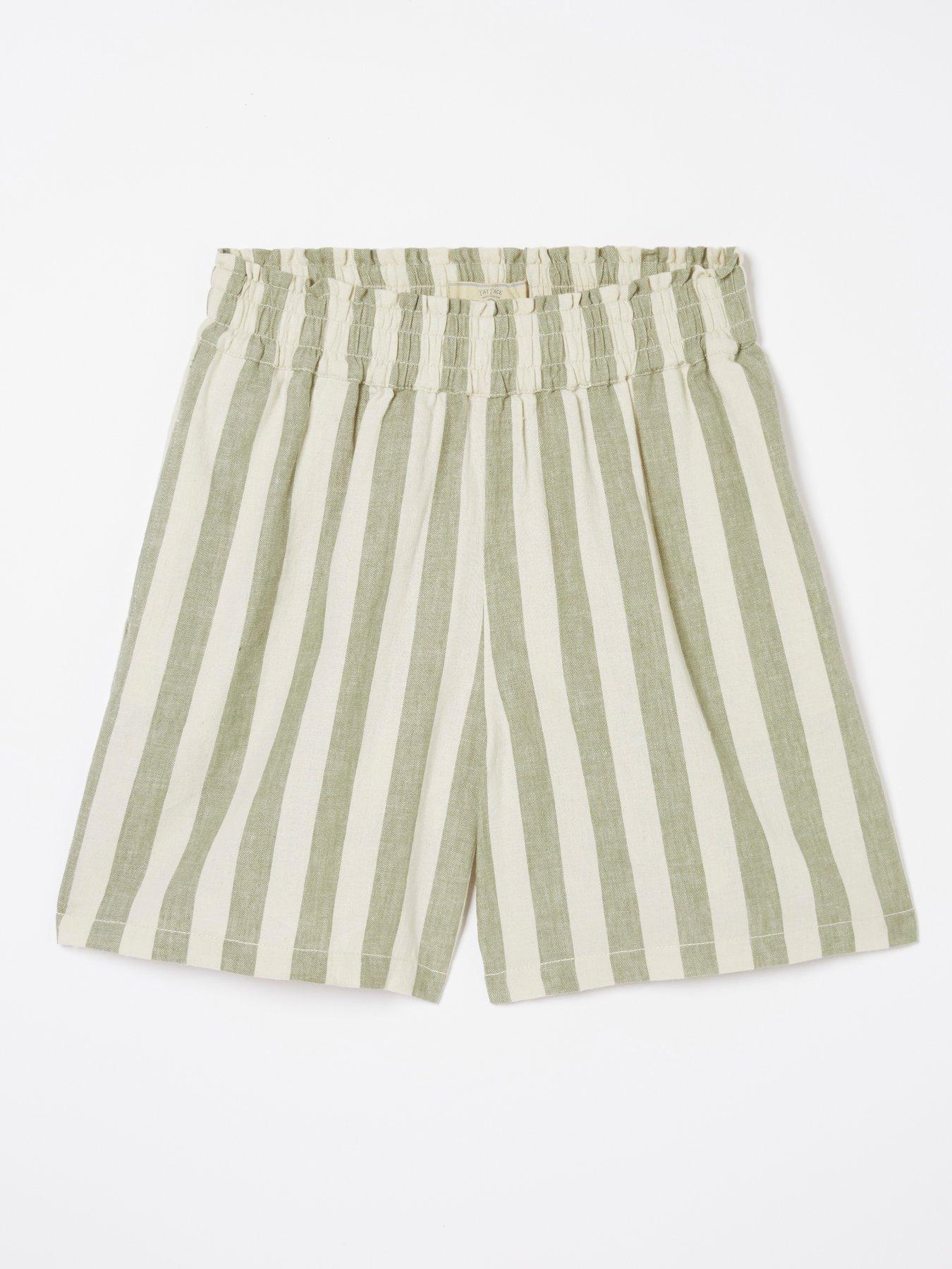 fatface-tadley-stripe-linen-blend-short-greenoutfit