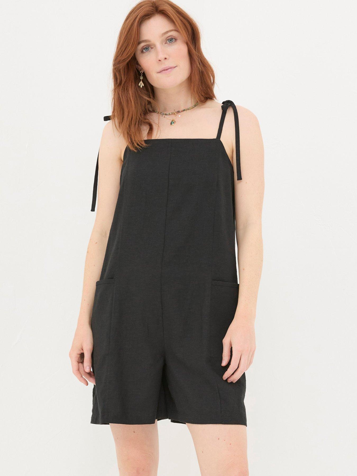 fatface-hallie-tie-shoulder-linen-blend-playsuit-black