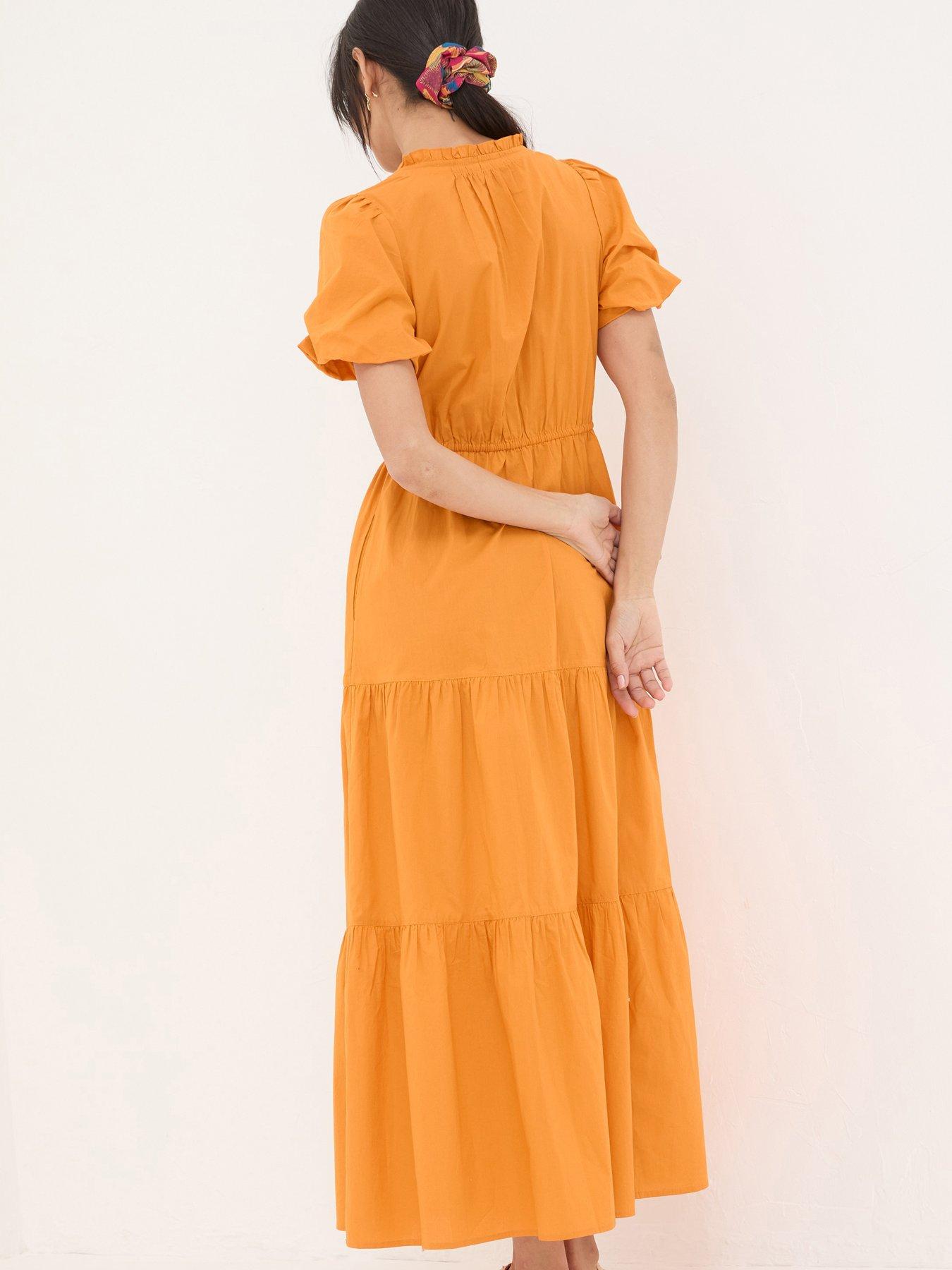 fatface-aubrey-tiered-maxi-dress-orangestillFront