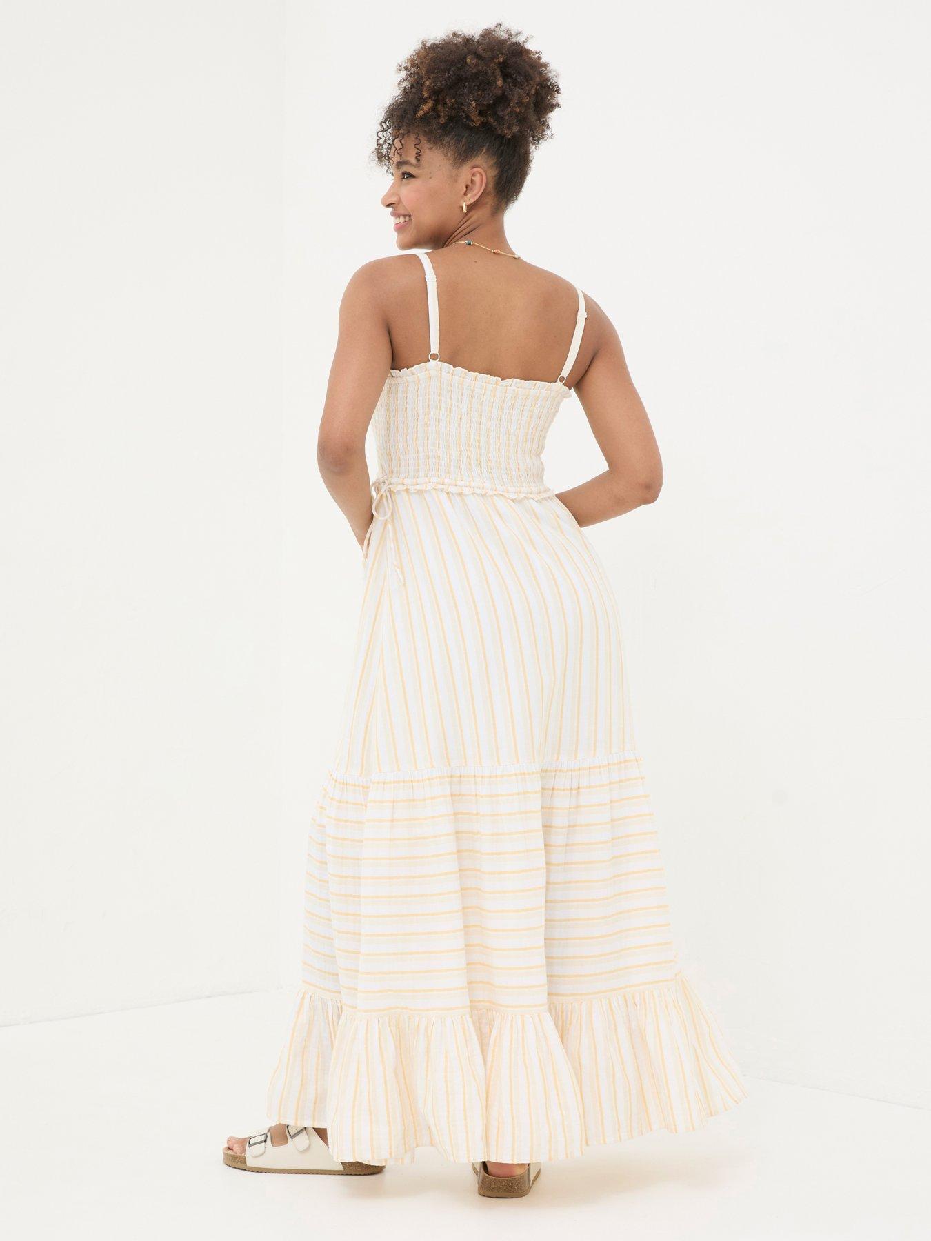 fatface-stripe-tiered-strappy-maxi-dress-yellowstillFront