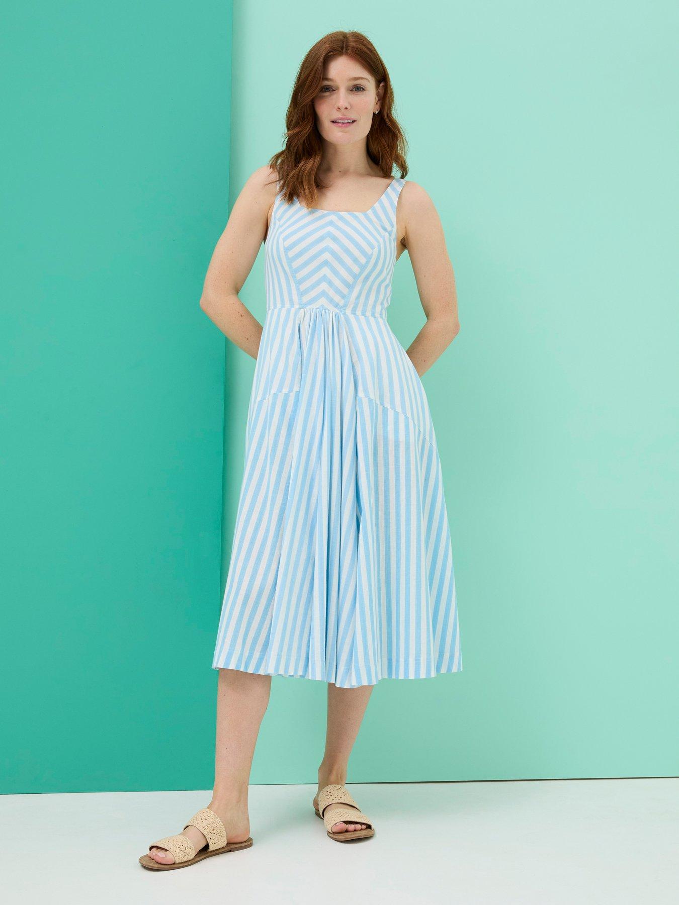 fatface-maria-jude-stripe-midi-summer-dress-blue