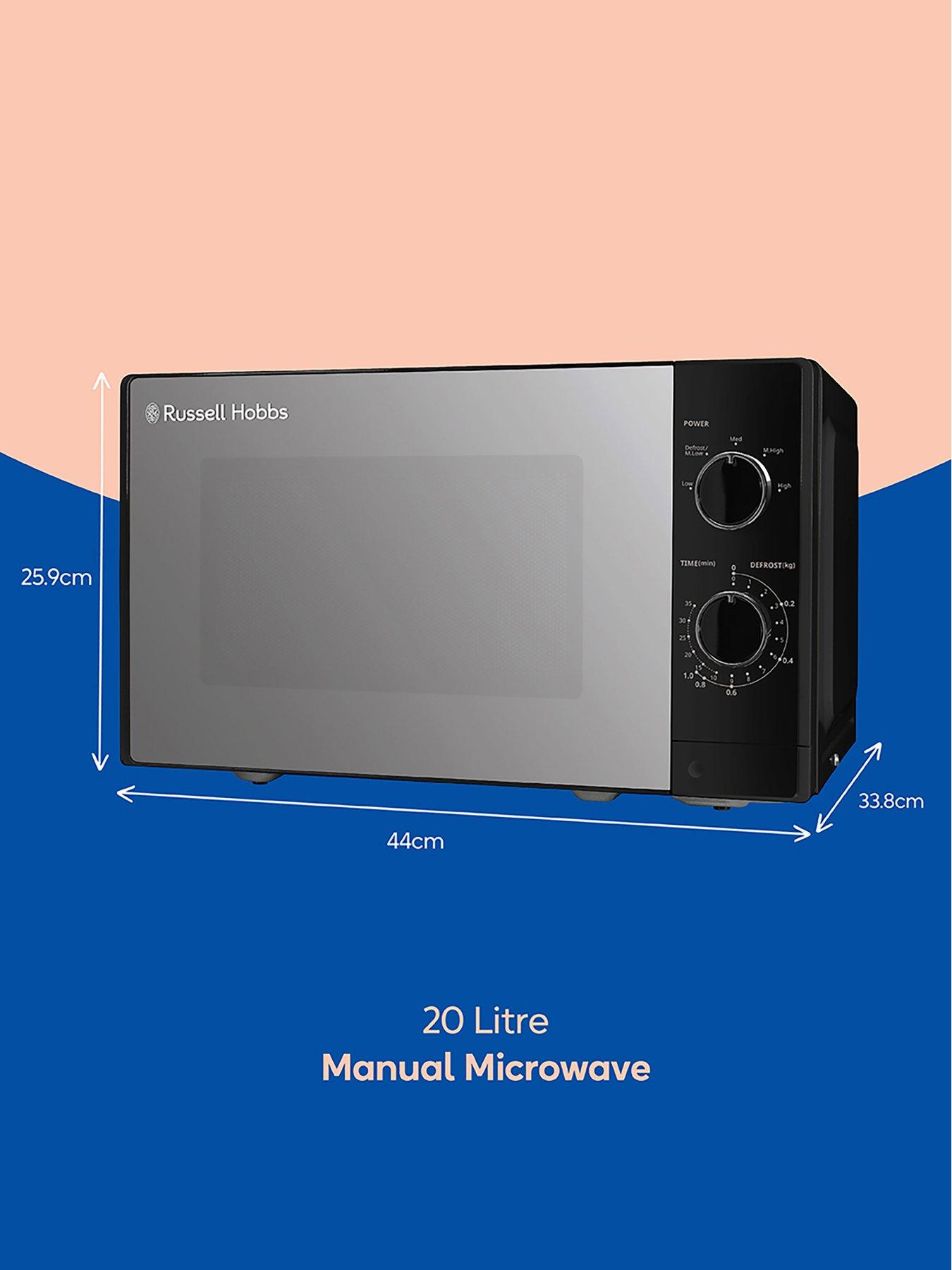Image 2 of 7 of Russell Hobbs Russell Hobbs RHM2027B Compact Solo Manual Microwave 20L Black