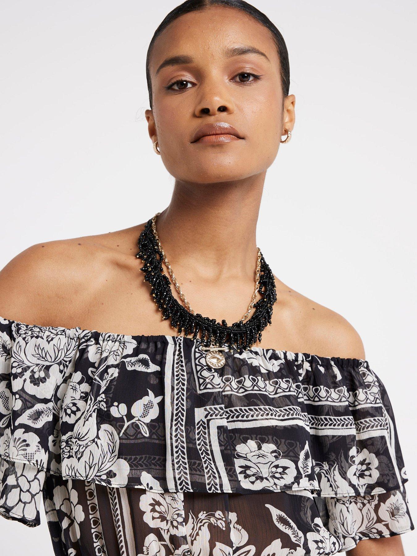 river-island-printed-ruffle-bardot-blouse-blackback