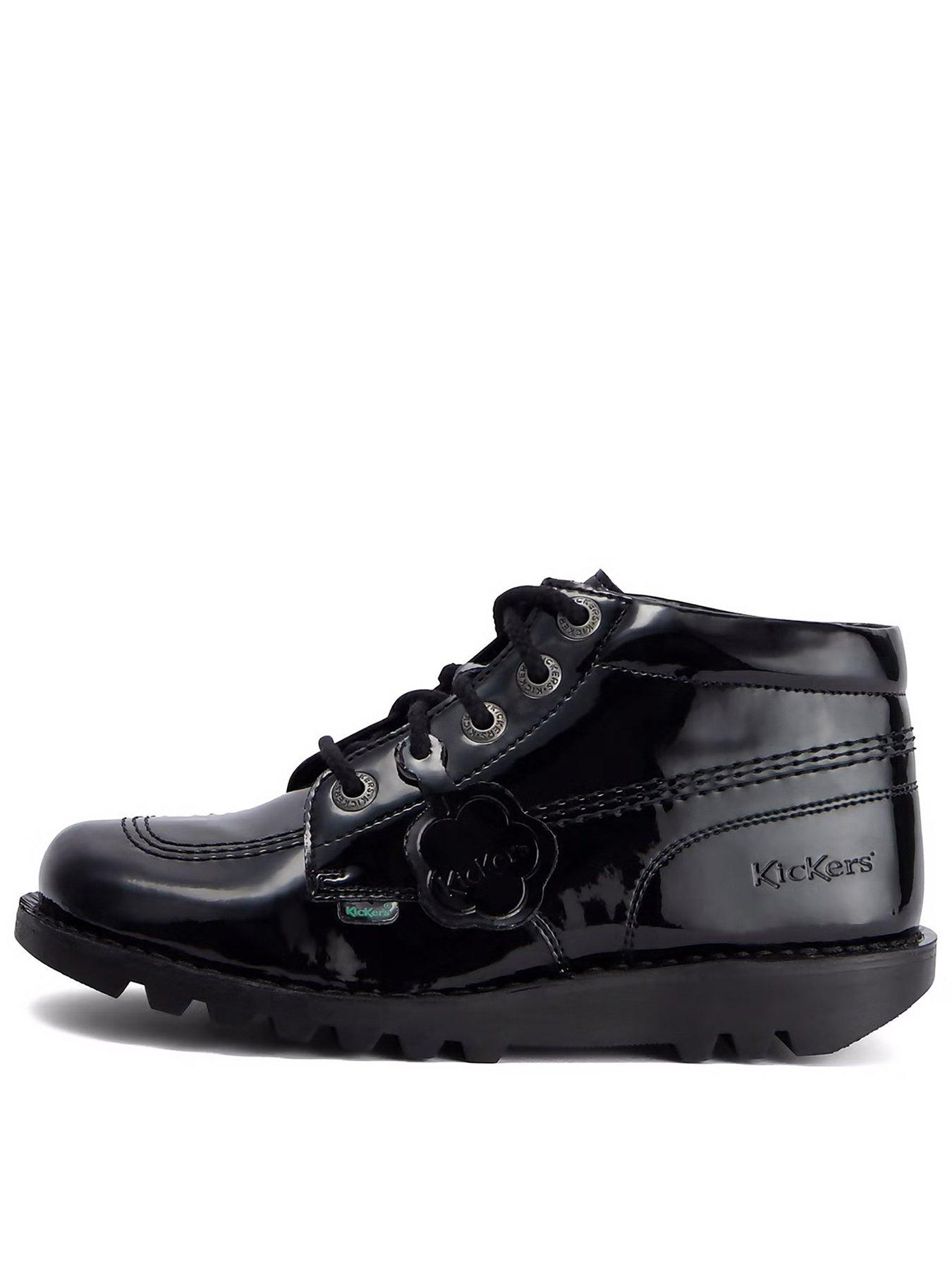 Image 1 of 6 of Kickers Kick Hi Vegan Patent - Black