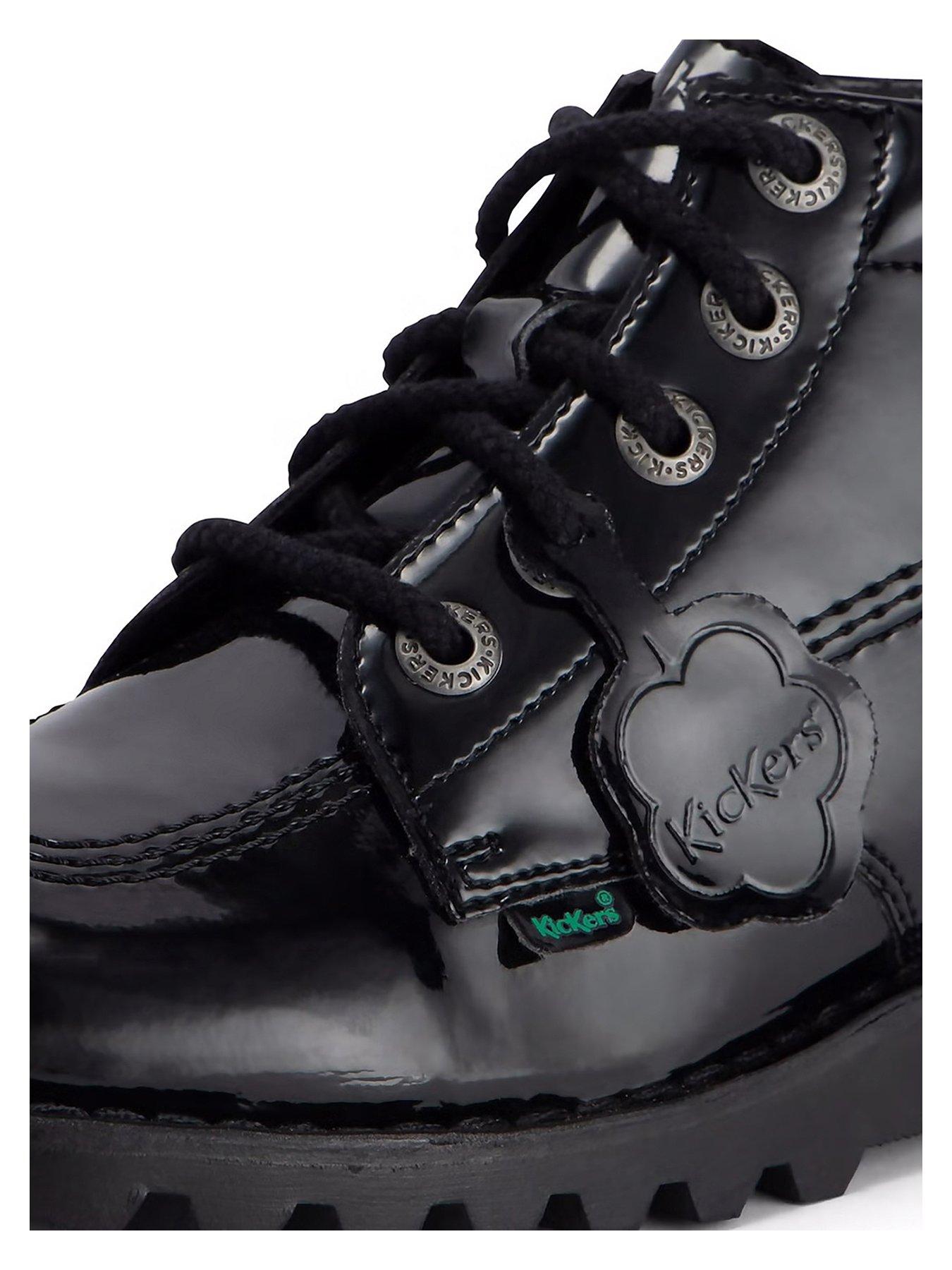 Image 5 of 6 of Kickers Kick Hi Vegan Patent - Black