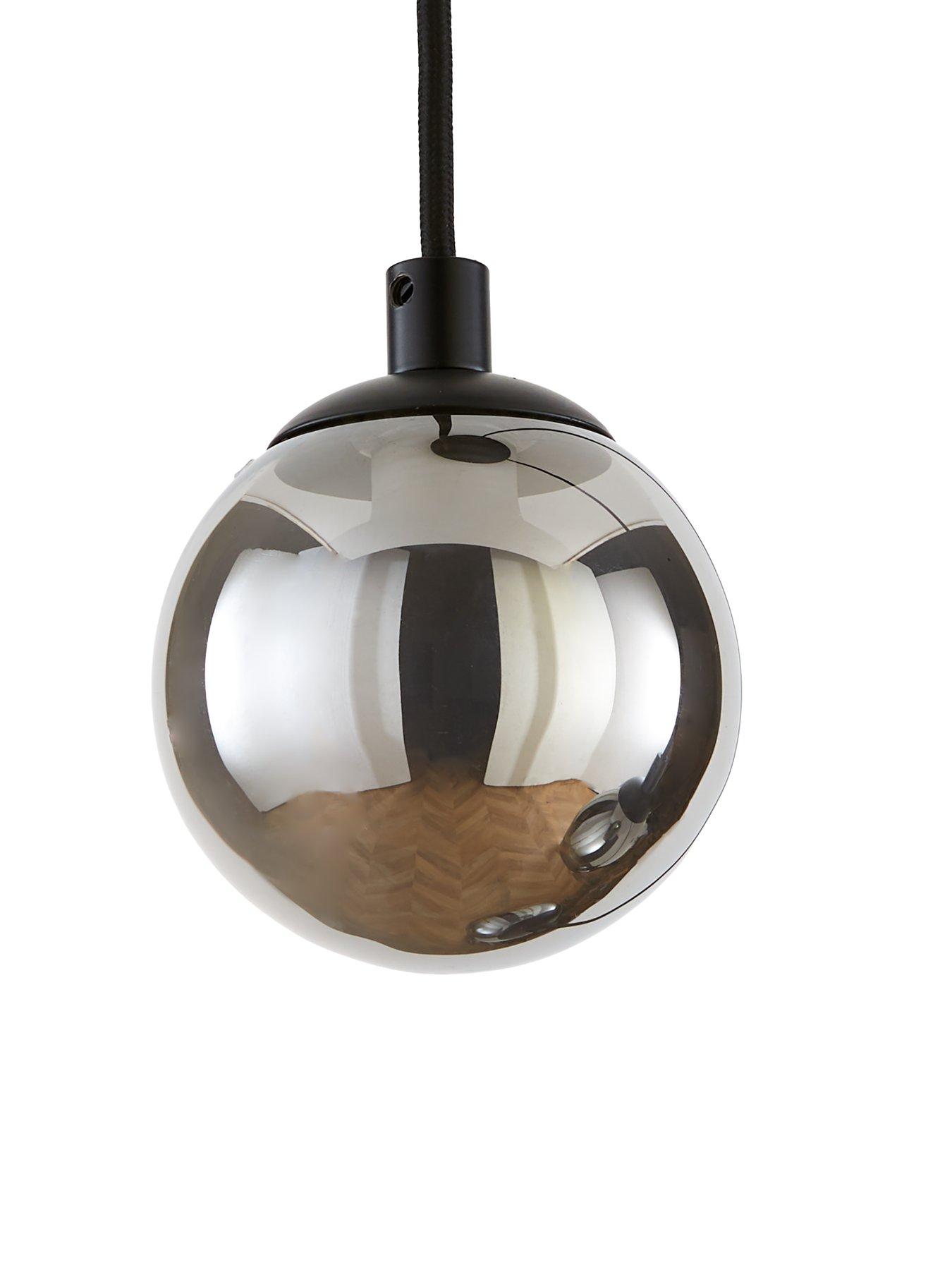 Image 6 of 7 of The Very Collection Double Glass 3-Light Cluster Ceiling Light