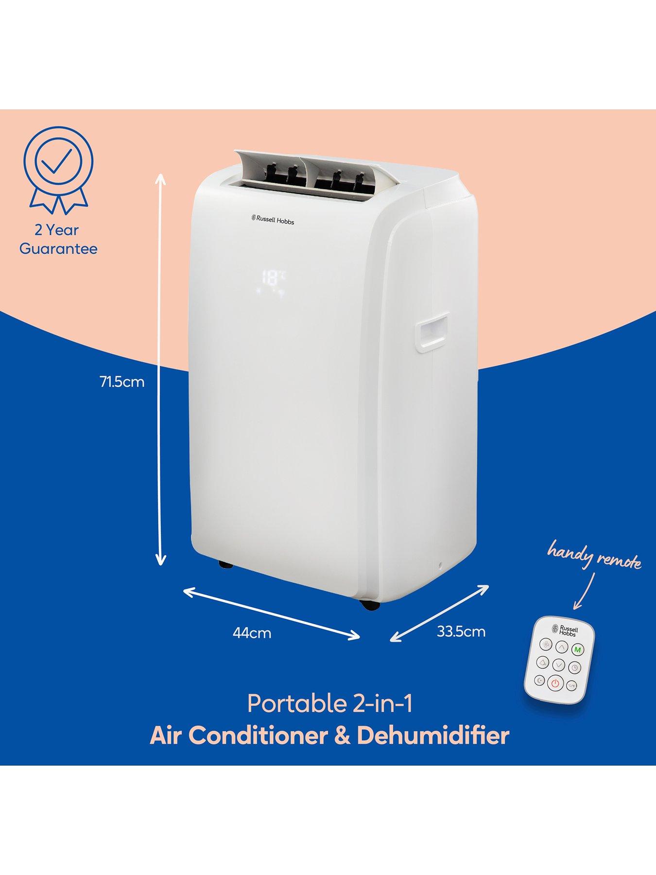 Image 2 of 6 of Russell Hobbs Russell Hobbs RHPAC11001 2-in-1 Portable Air Conditioner and Dehumidifier, 11000 BTU