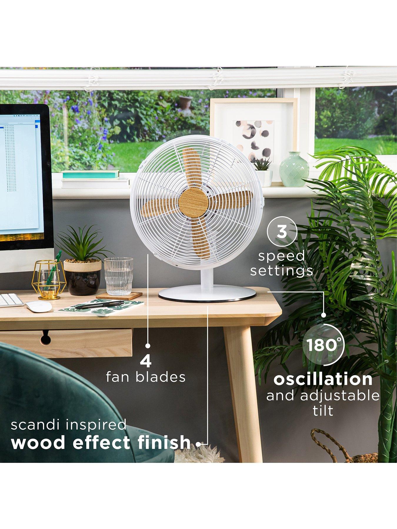 Image 3 of 6 of Russell Hobbs Russell Hobbs RHMDF1201WDW 12" White Scandi Style Desk Fan