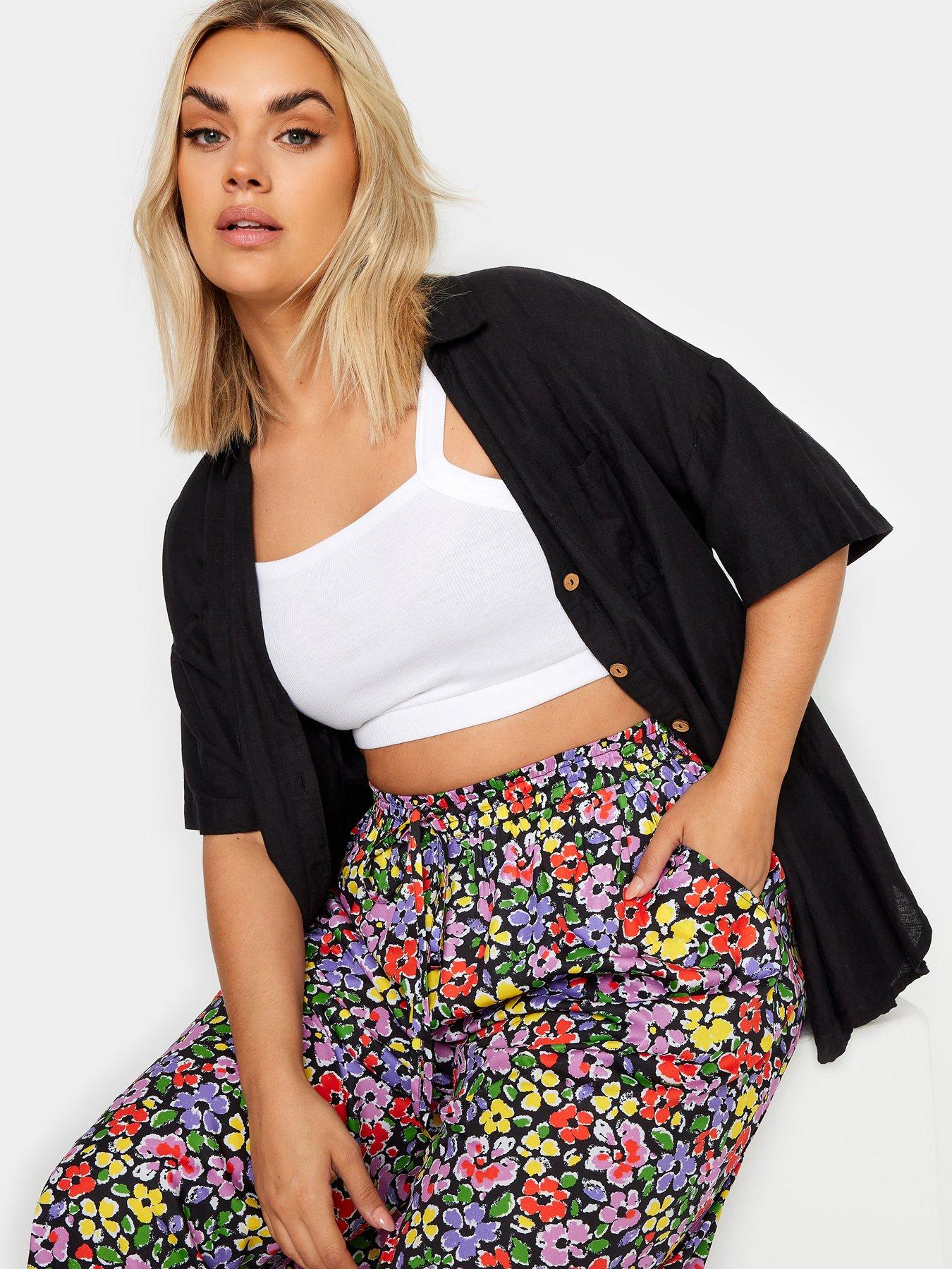 yours-curve-wide-leg-trousers-retro-floraloutfit