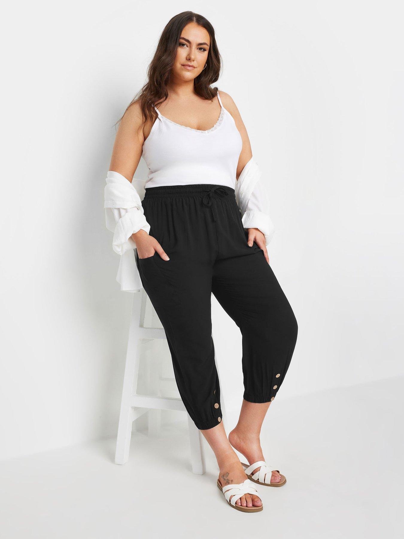 yours-curve-pocket-button-crop-trousers-blackback