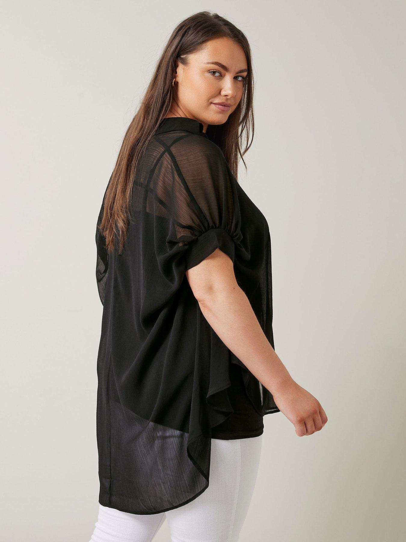 evans-batwing-gathering-side-blouse-blackstillFront