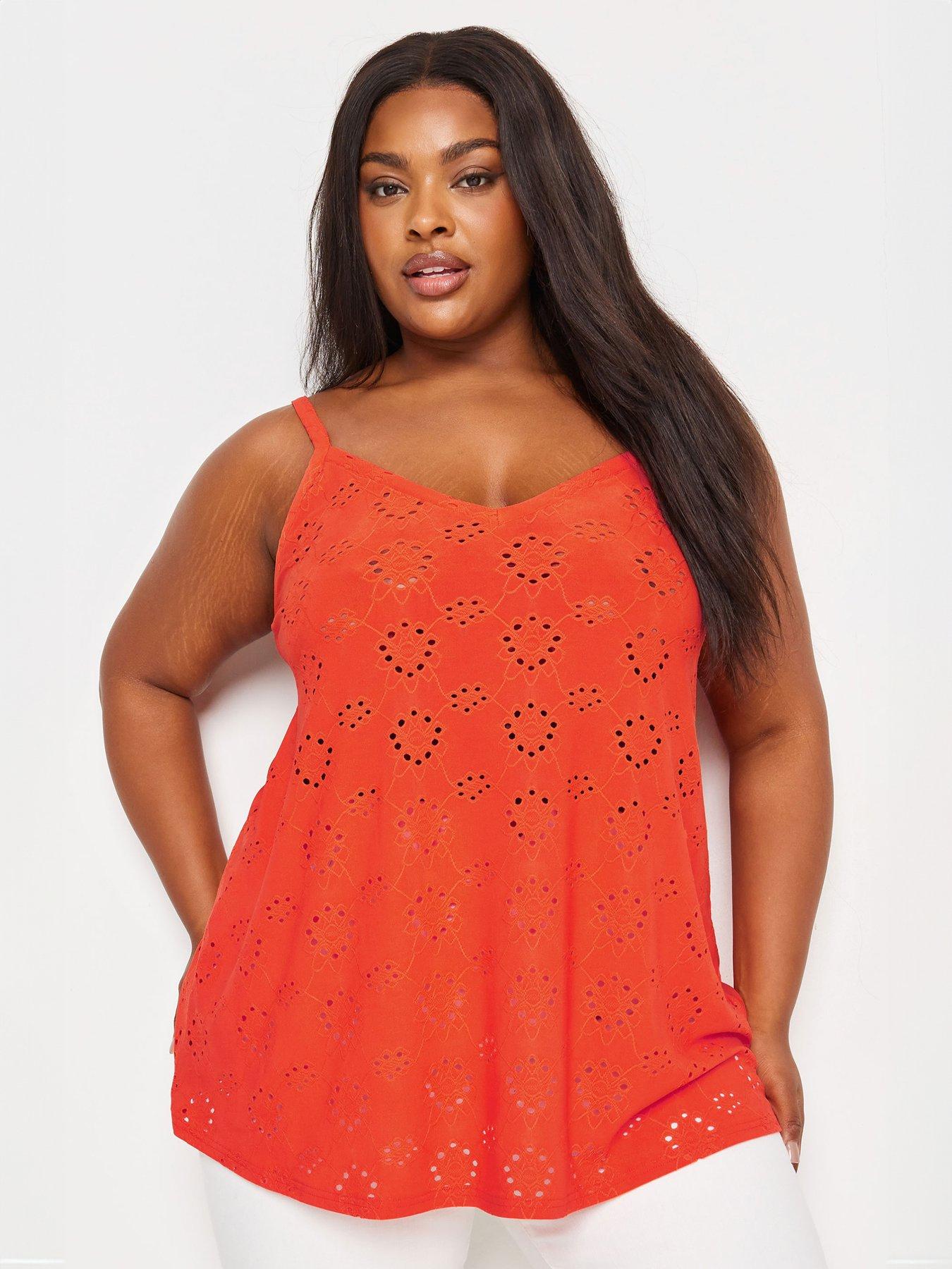 yours-curve-broidery-cami-orange