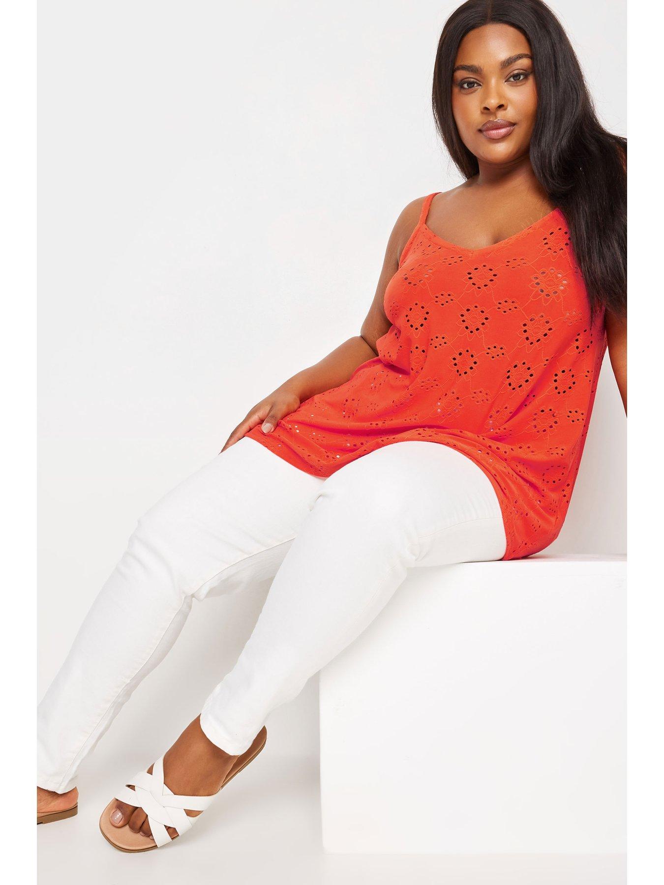 yours-curve-broidery-cami-orangeback