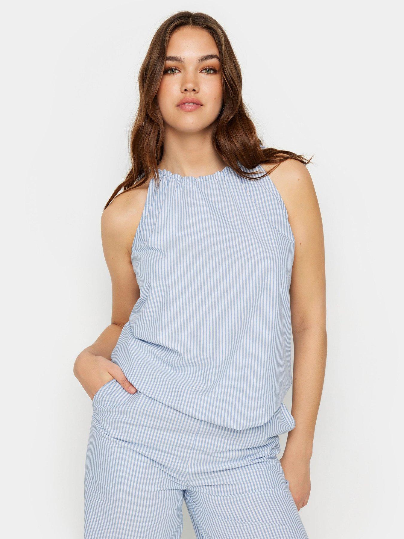 long-tall-sally-tall-stripe-halter-neck-top-blue