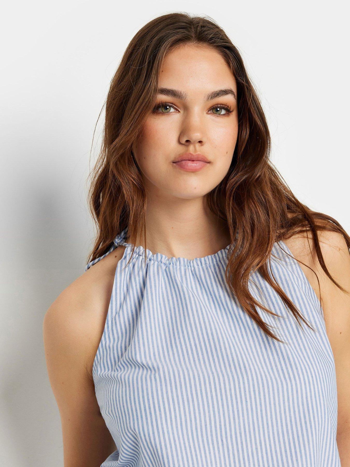 long-tall-sally-tall-stripe-halter-neck-top-blueoutfit